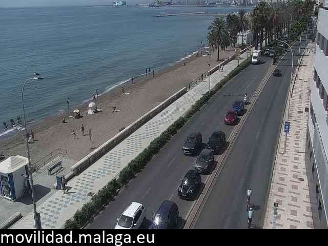 Archiv Foto Webcam Paseo Maritimo in Malaga