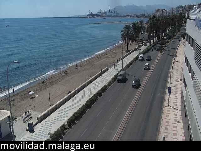 Archived image Webcam Paseo Maritimo Pablo Ruiz Picasso