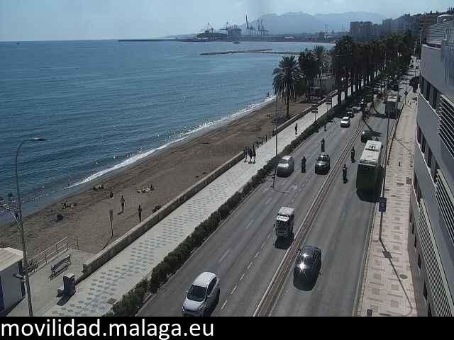 Archived image Webcam Paseo Maritimo Pablo Ruiz Picasso
