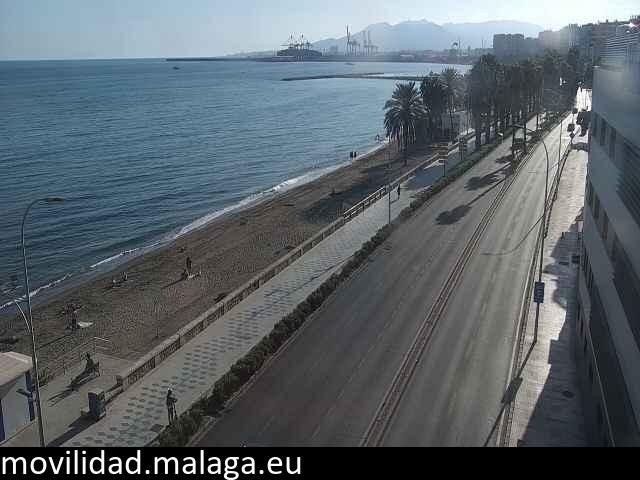 Archived image Webcam Paseo Maritimo Pablo Ruiz Picasso