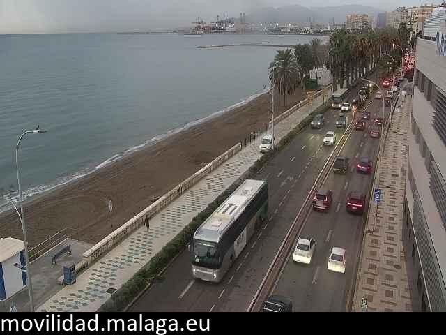 Archiv Foto Webcam Paseo Maritimo in Malaga