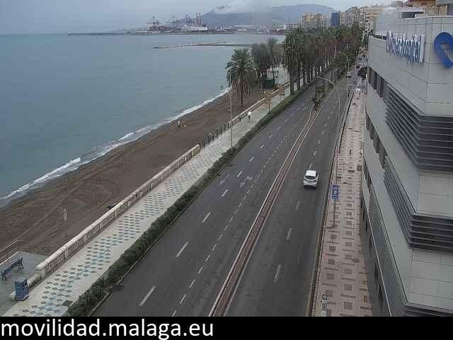 Archiv Foto Webcam Paseo Maritimo in Malaga