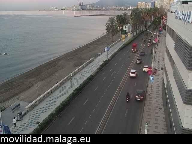 Archiv Foto Webcam Paseo Maritimo in Malaga