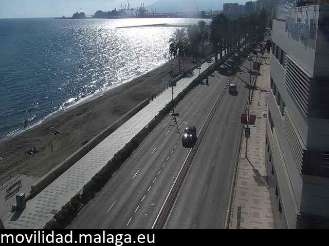 Archiv Foto Webcam Paseo Maritimo in Malaga