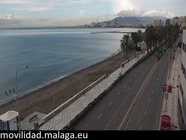 Archiv Foto Webcam Paseo Maritimo in Malaga