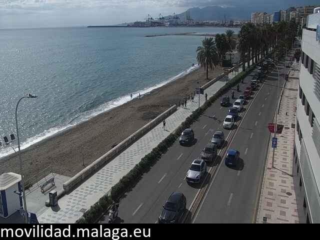 Archiv Foto Webcam Paseo Maritimo in Malaga