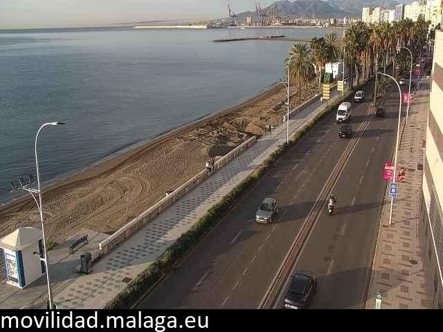 Archiv Foto Webcam Paseo Maritimo in Malaga