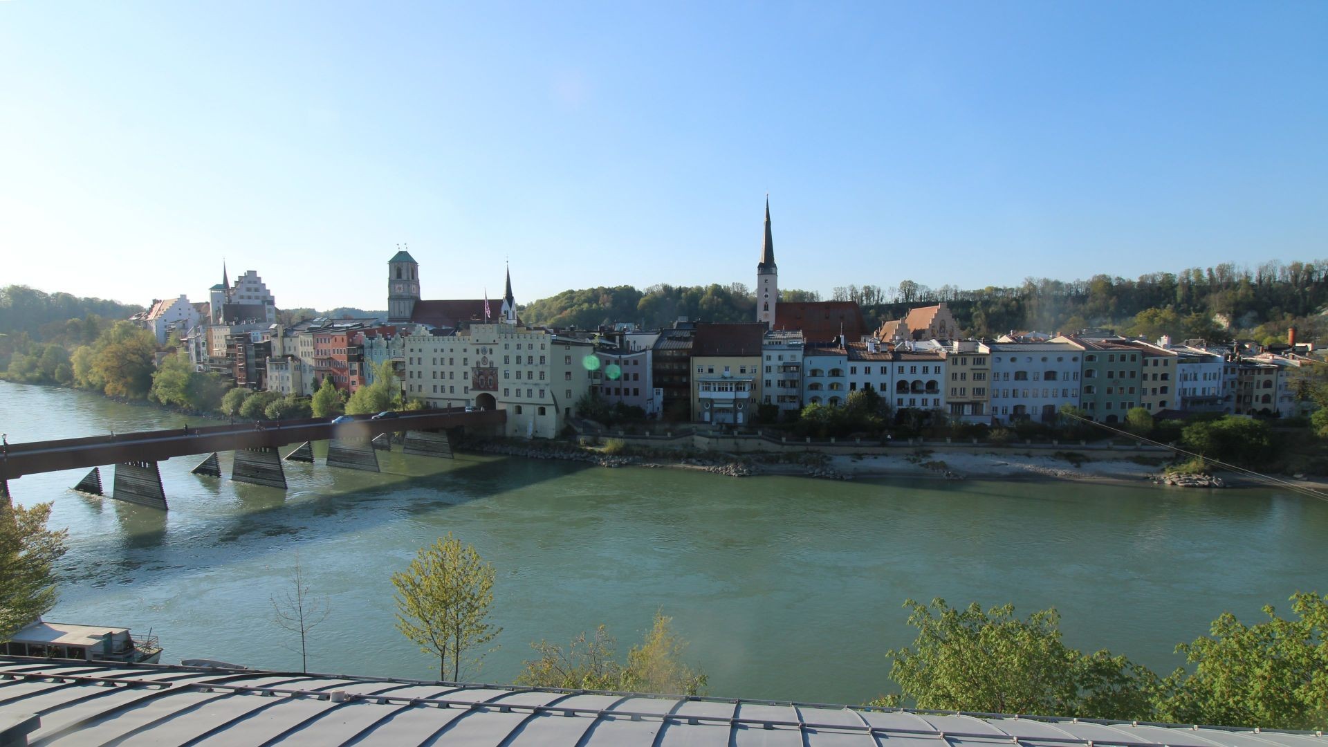 Archiv Foto Webcam Rote Brücke und Brucktor Wasserburg am Inn
