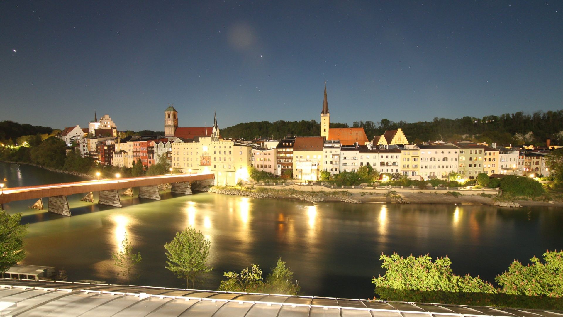 Archiv Foto Webcam Rote Brücke und Brucktor Wasserburg am Inn