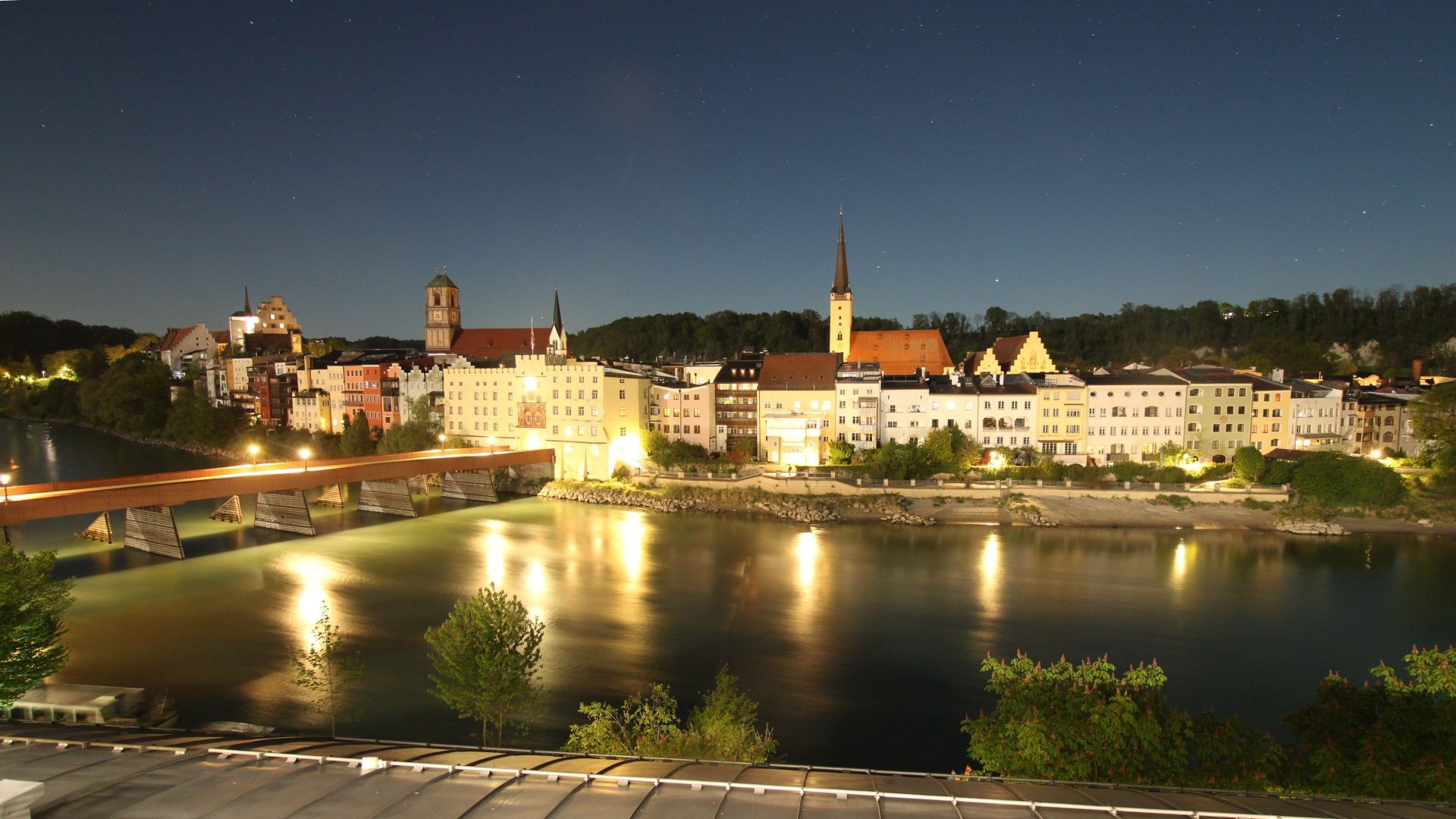 Archiv Foto Webcam Rote Brücke und Brucktor Wasserburg am Inn