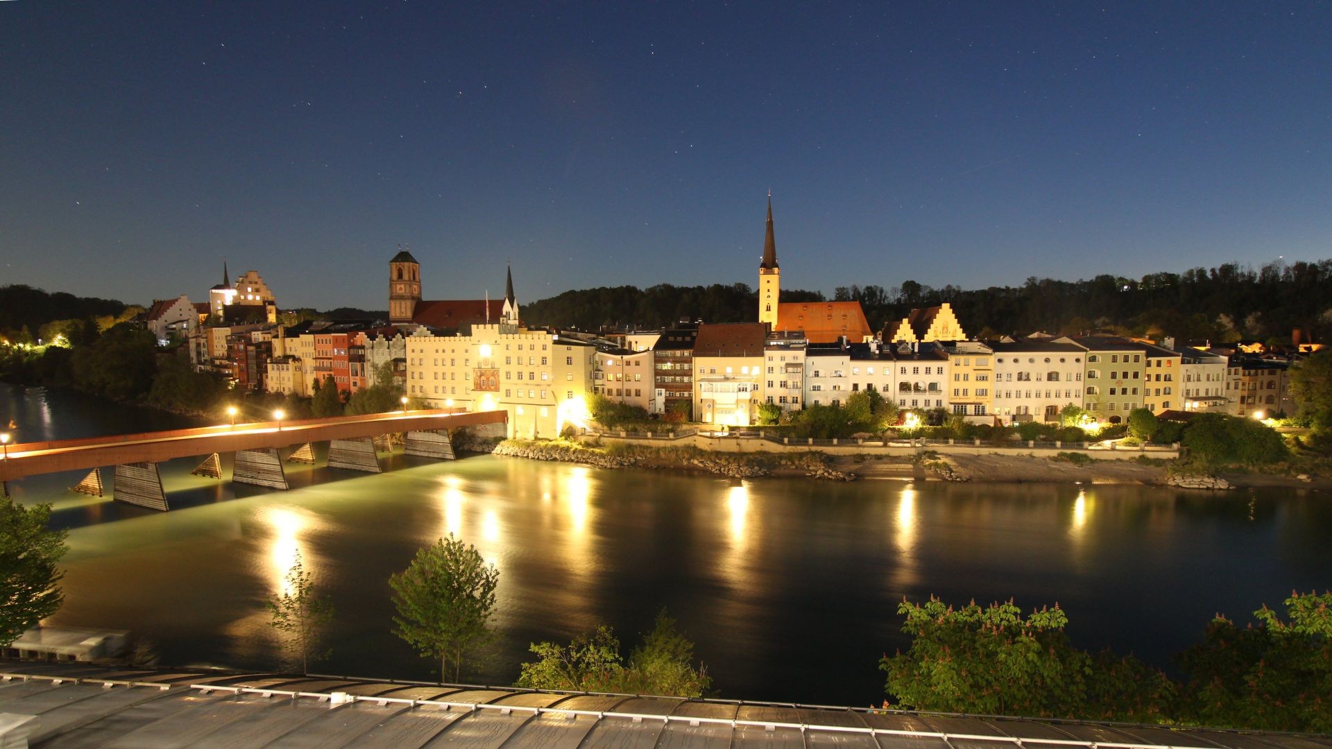 Archiv Foto Webcam Rote Brücke und Brucktor Wasserburg am Inn