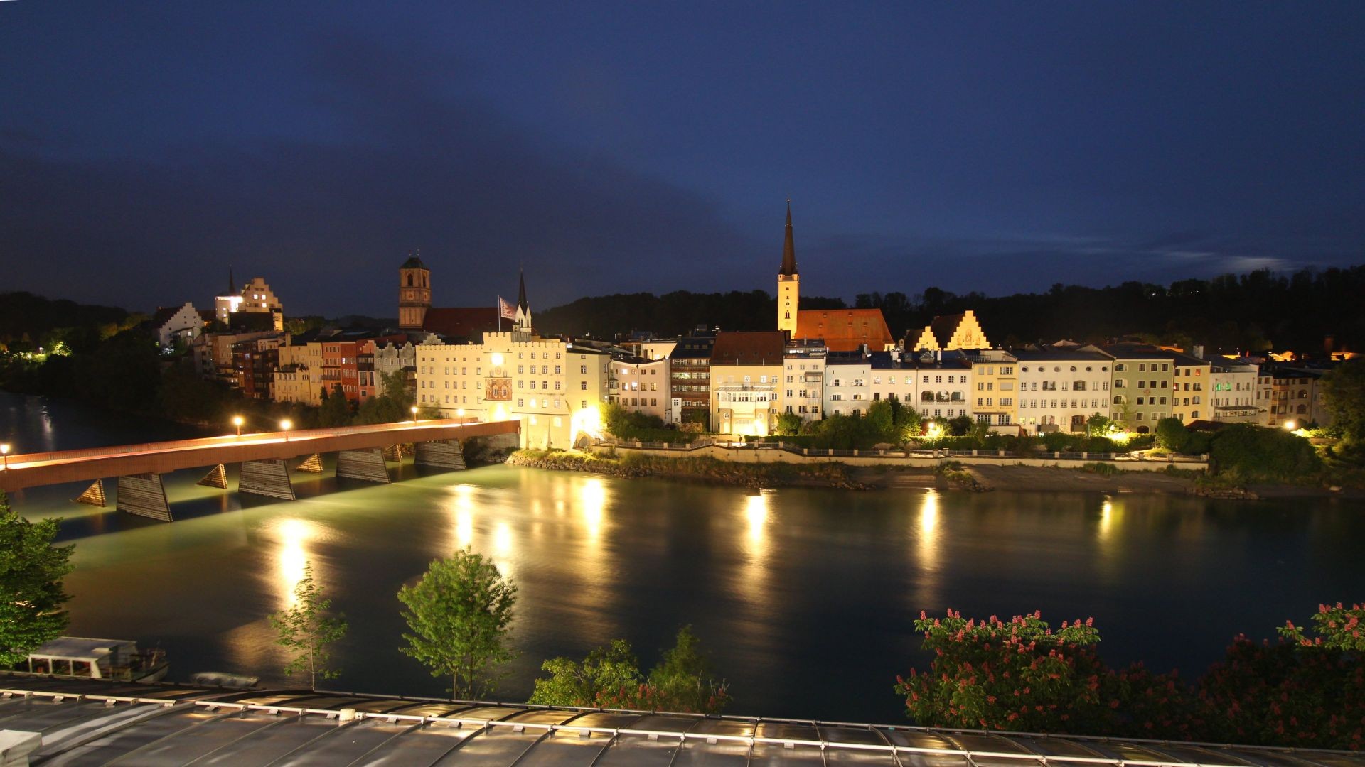 Archiv Foto Webcam Rote Brücke und Brucktor Wasserburg am Inn