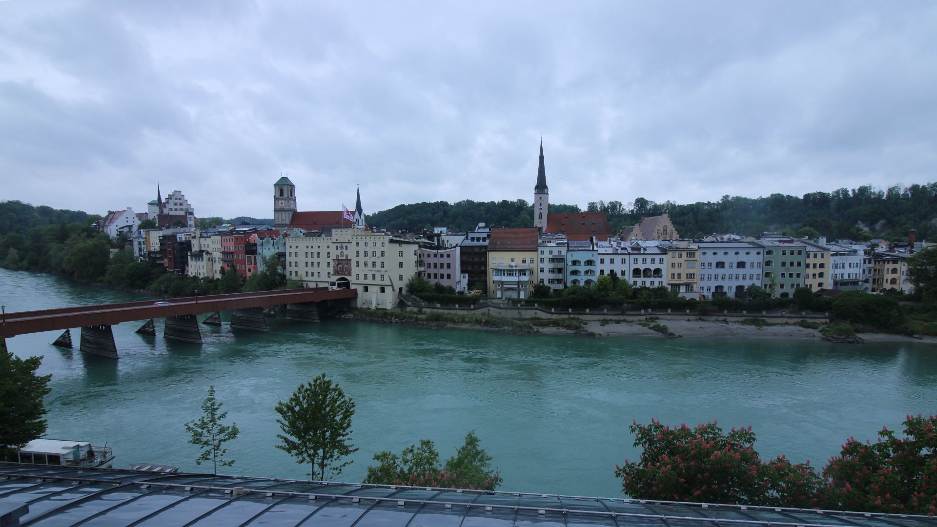 Archiv Foto Webcam Rote Brücke und Brucktor Wasserburg am Inn