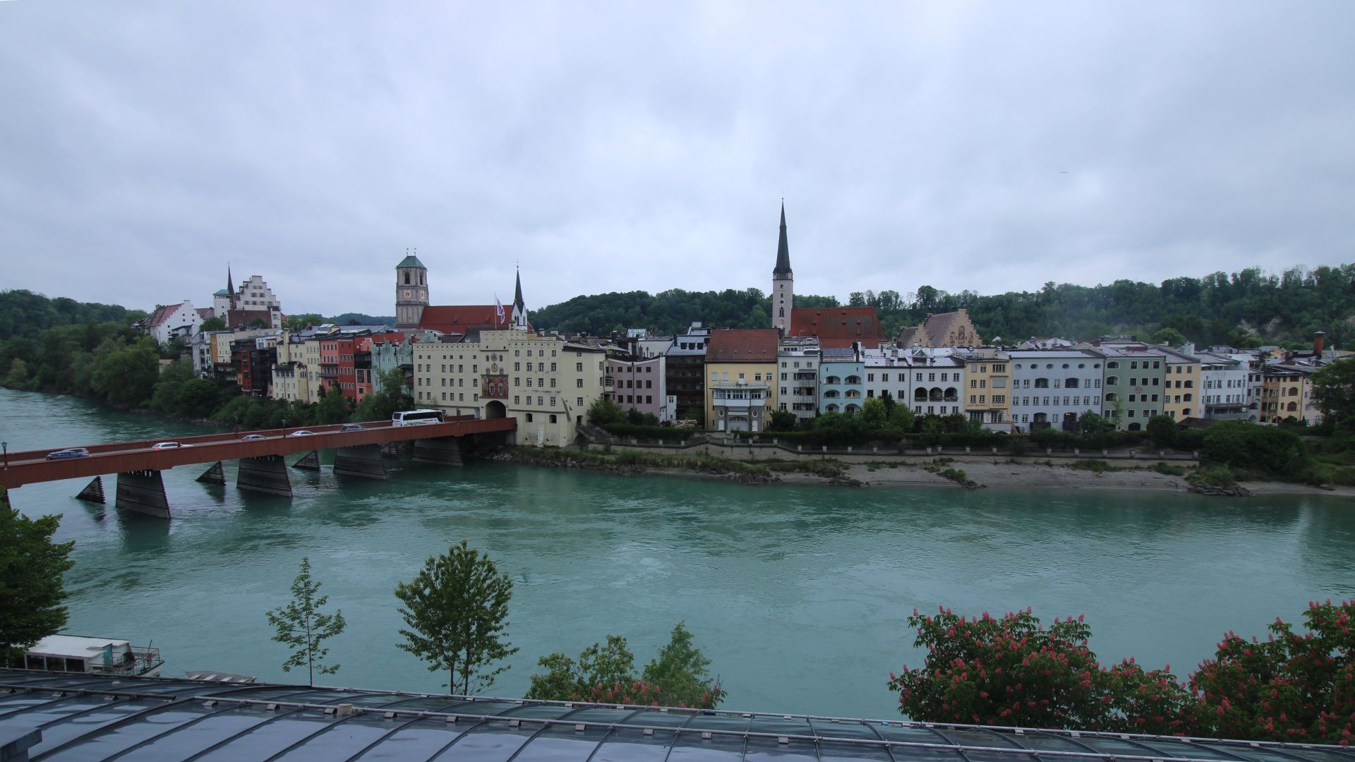 Archiv Foto Webcam Rote Brücke und Brucktor Wasserburg am Inn