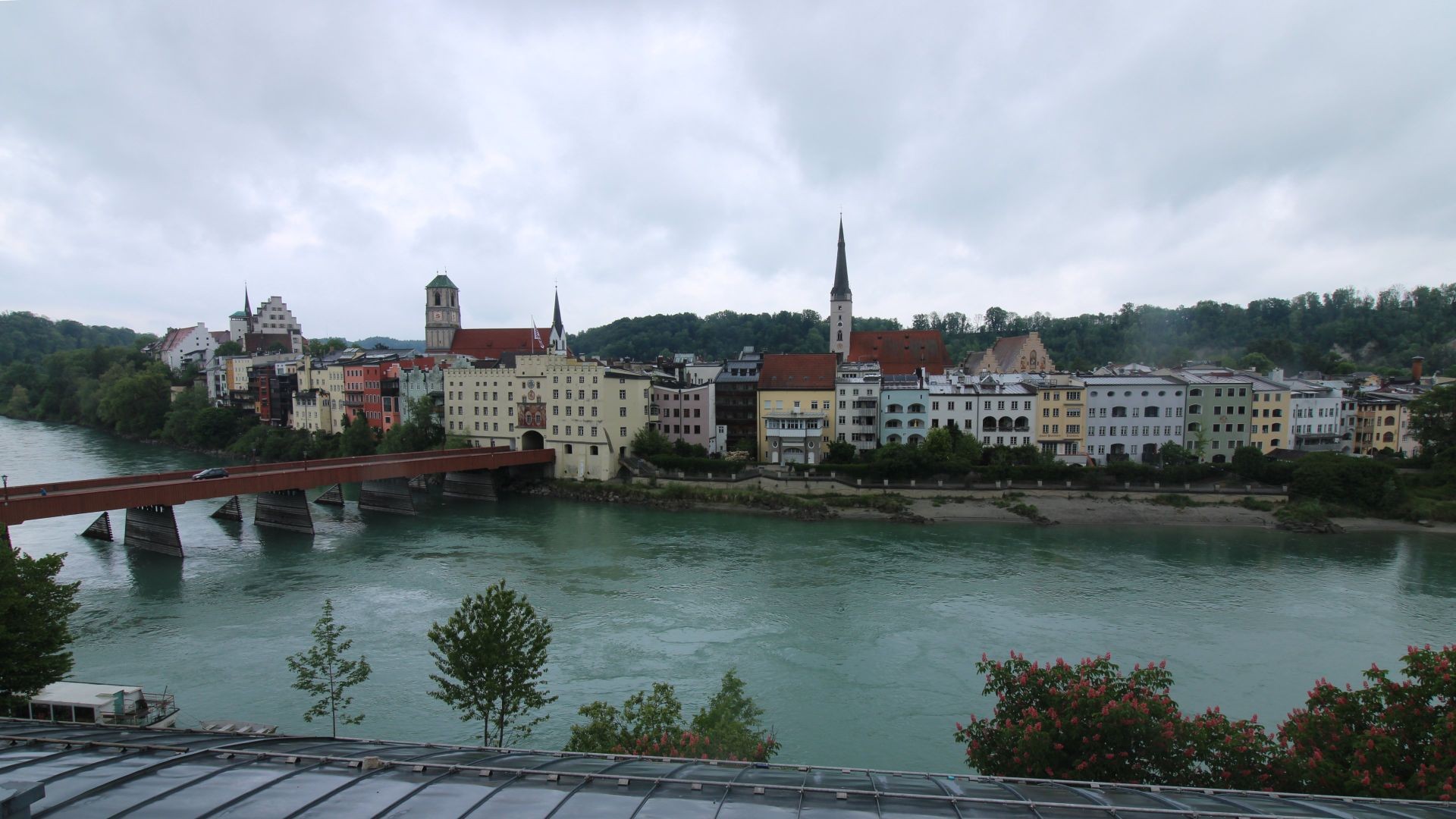 Archiv Foto Webcam Rote Brücke und Brucktor Wasserburg am Inn