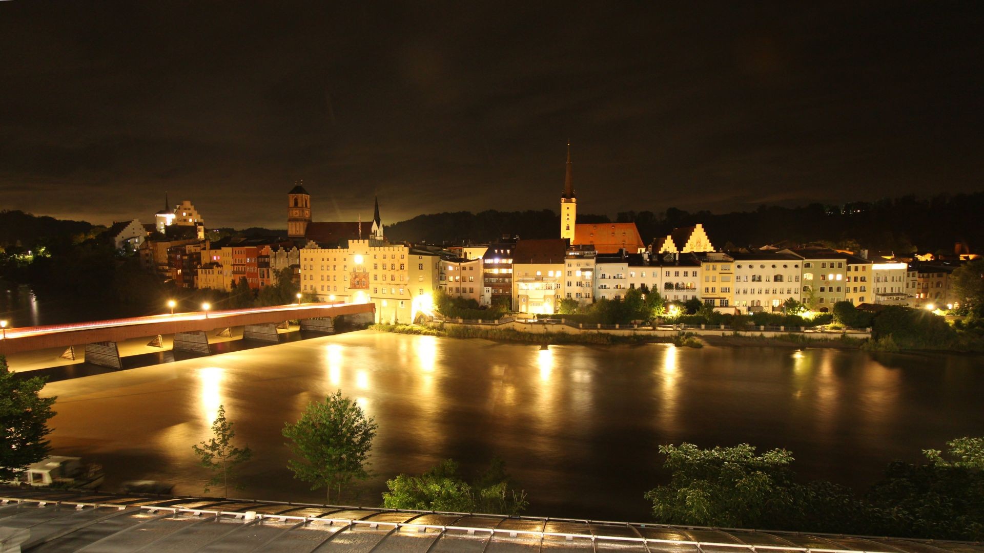 Archiv Foto Webcam Rote Brücke und Brucktor Wasserburg am Inn