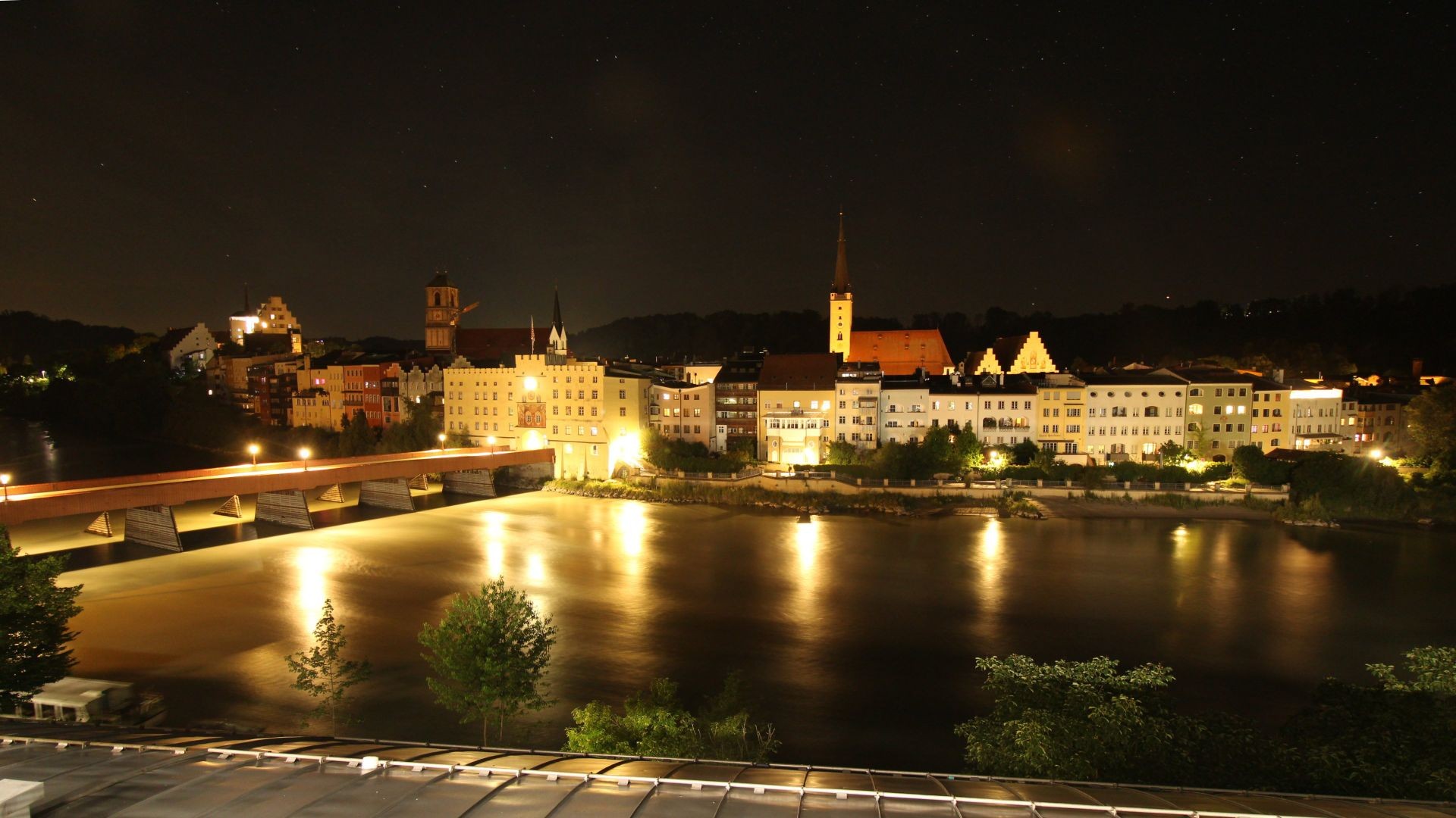 Archiv Foto Webcam Rote Brücke und Brucktor Wasserburg am Inn