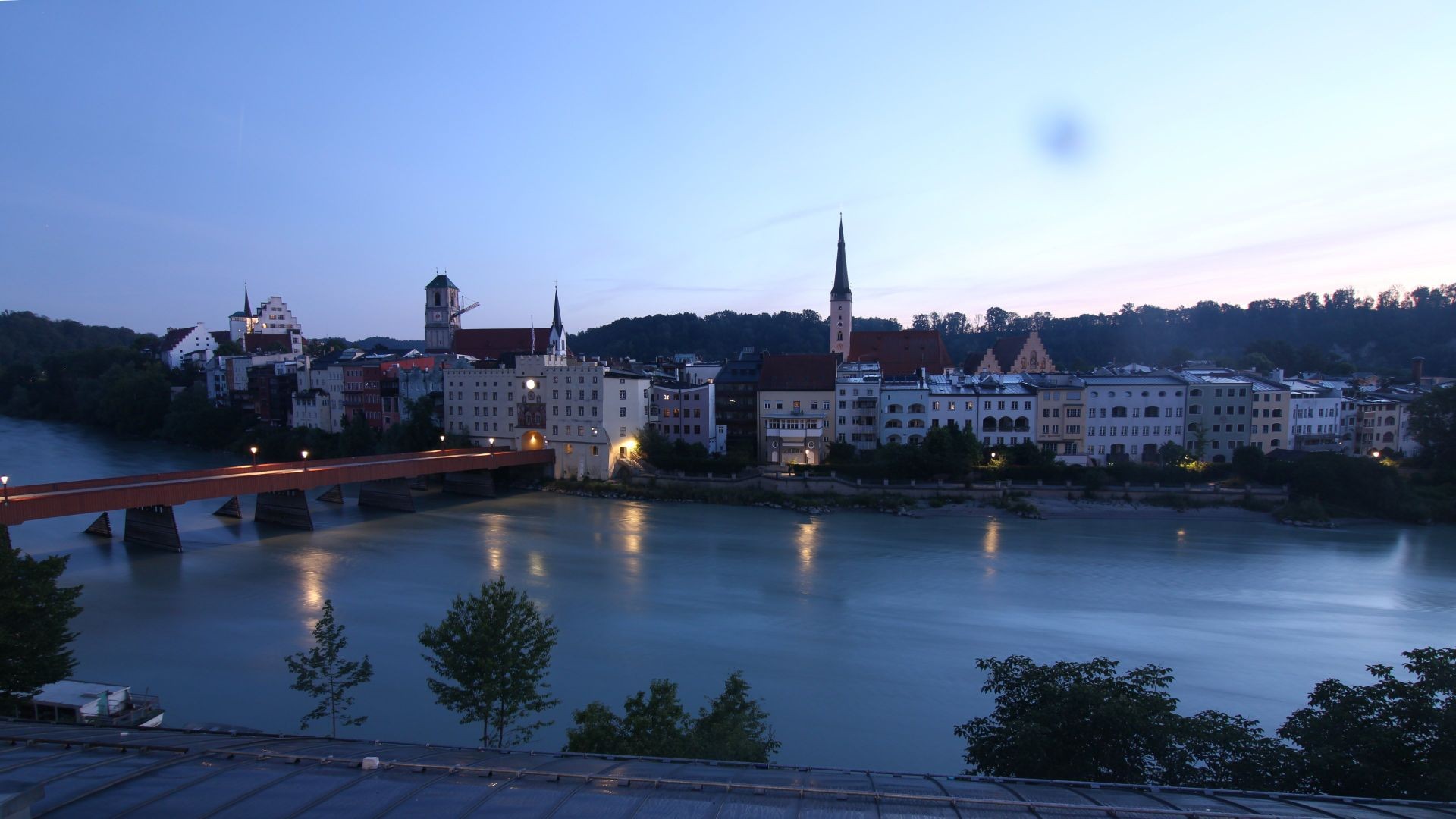 Archiv Foto Webcam Rote Brücke und Brucktor Wasserburg am Inn