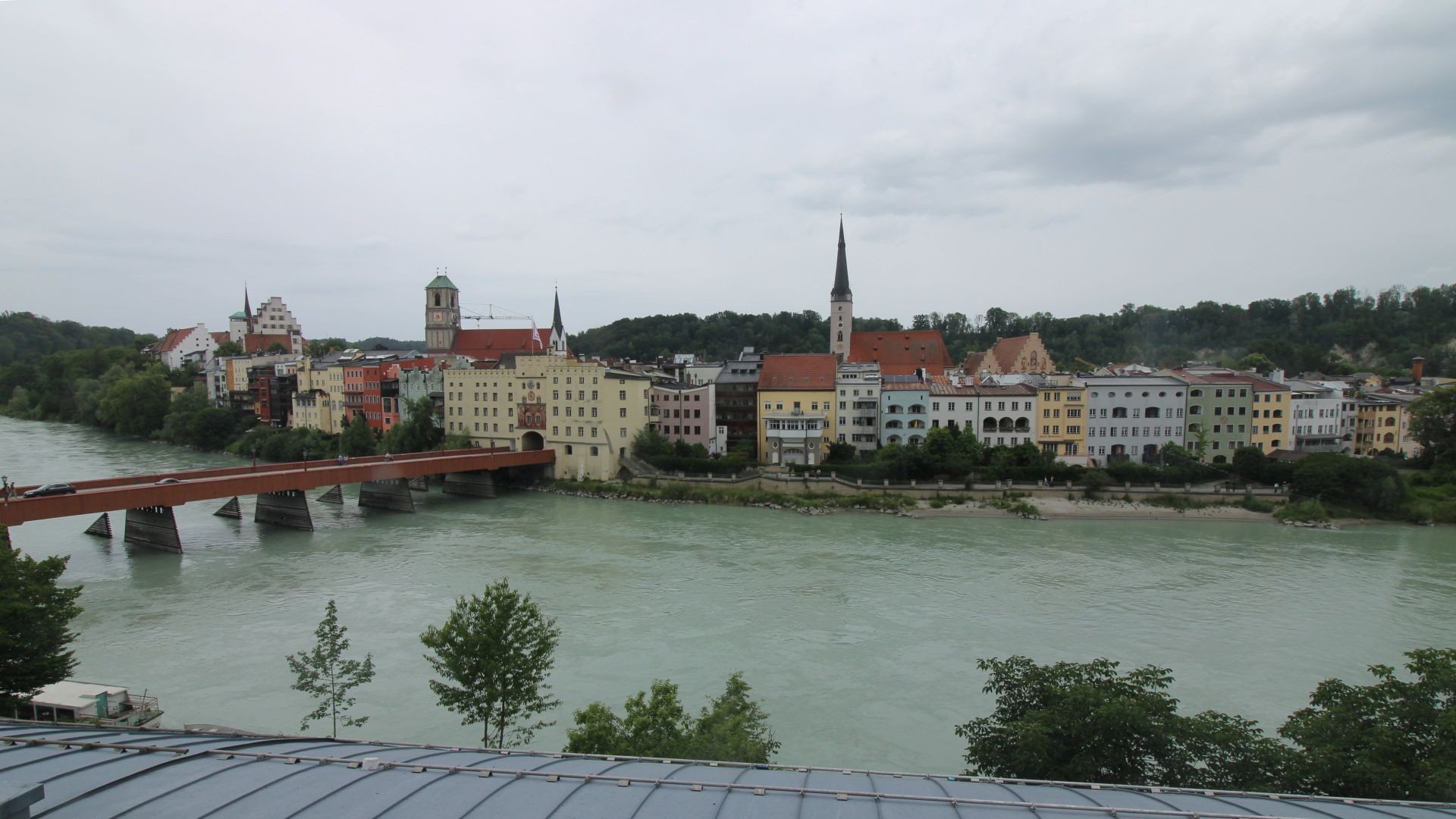 Archiv Foto Webcam Rote Brücke und Brucktor Wasserburg am Inn