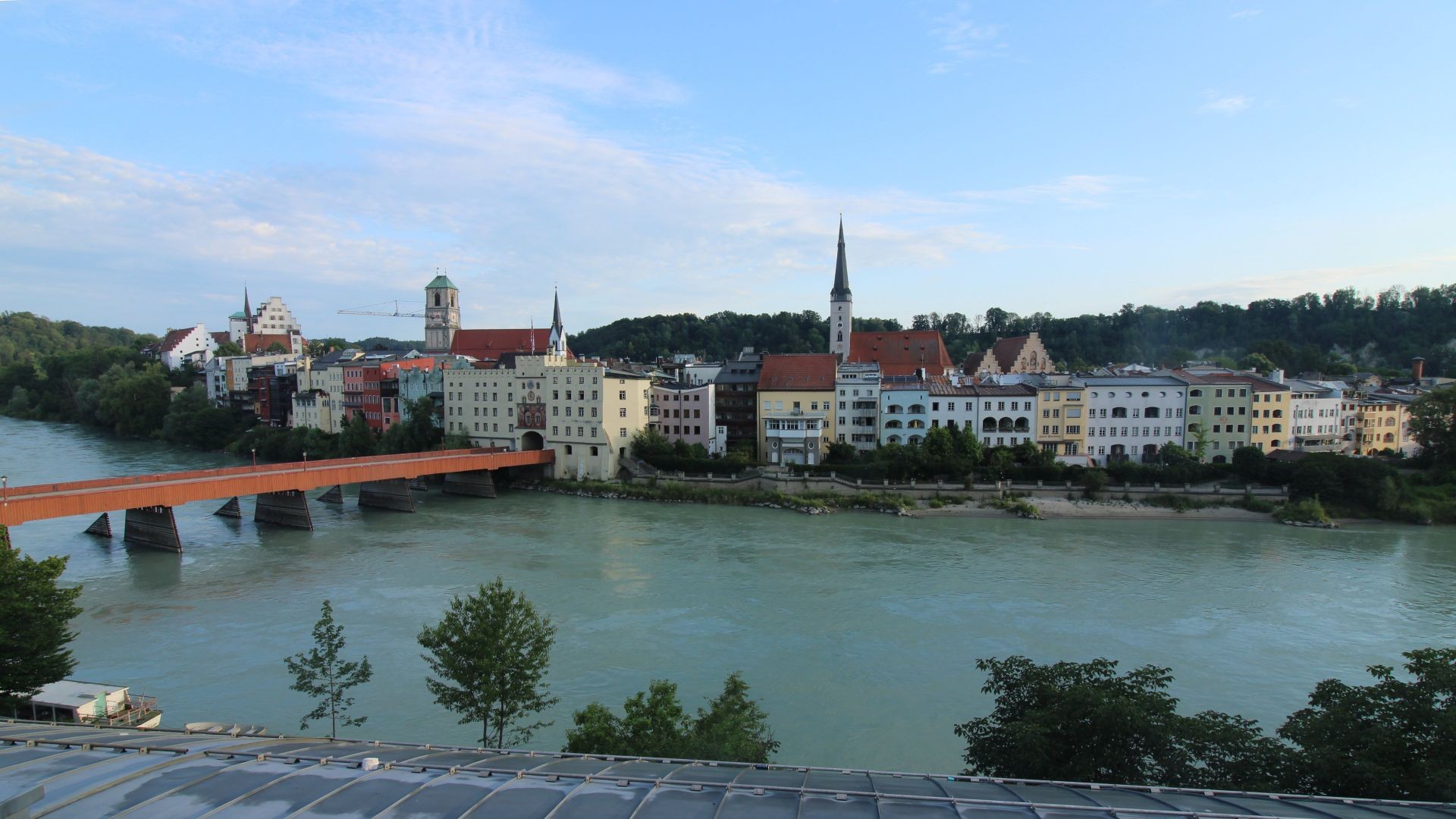 Archiv Foto Webcam Rote Brücke und Brucktor Wasserburg am Inn