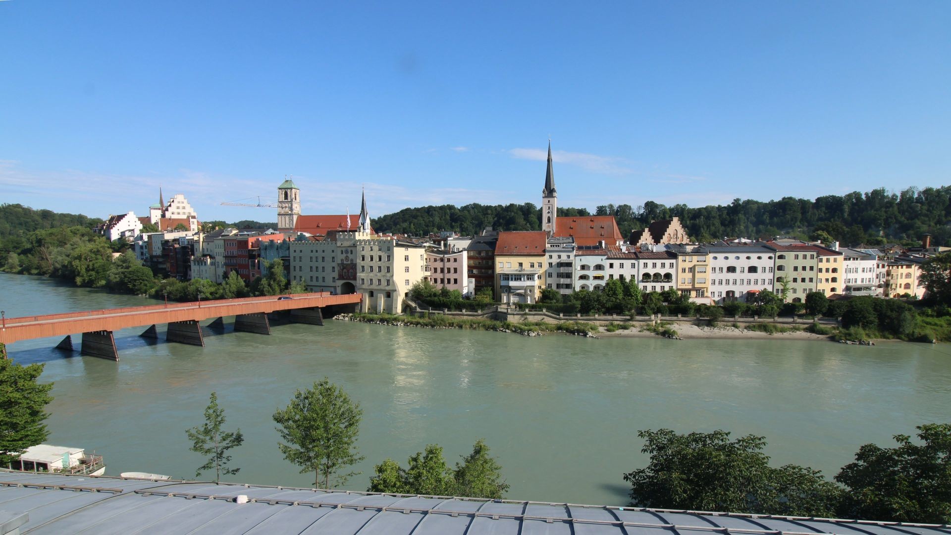 Archiv Foto Webcam Rote Brücke und Brucktor Wasserburg am Inn