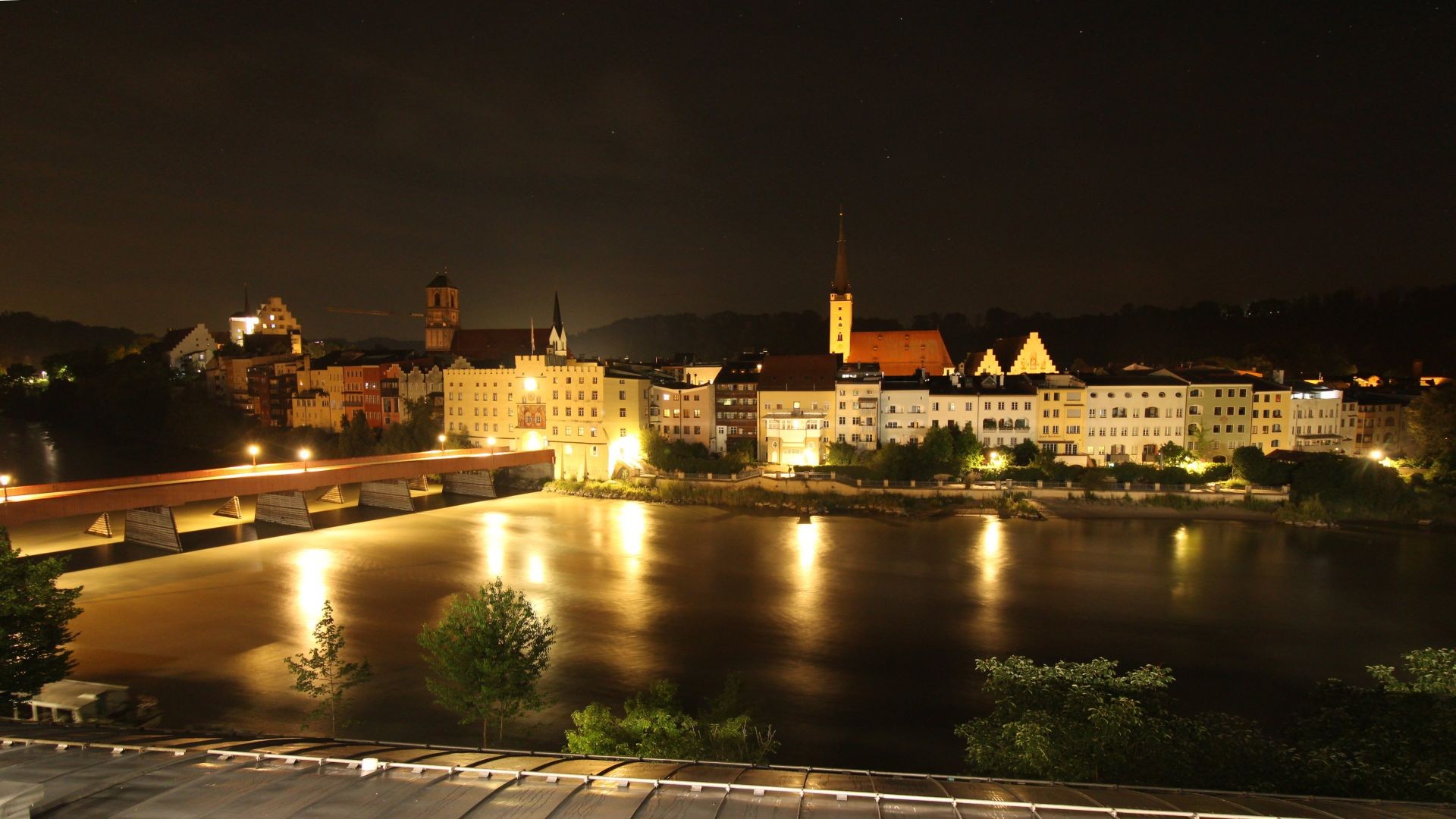 Archiv Foto Webcam Rote Brücke und Brucktor Wasserburg am Inn