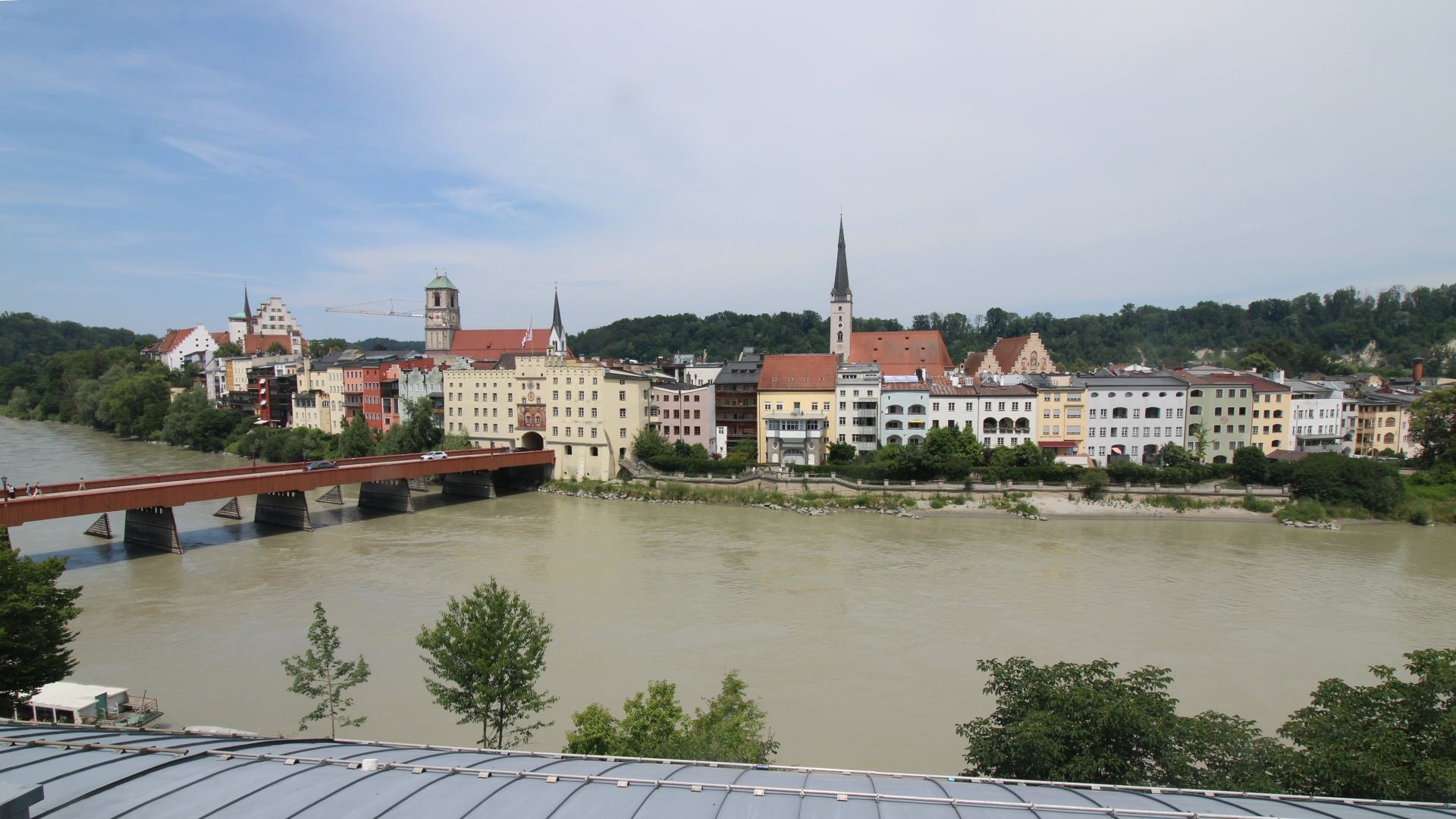 Archiv Foto Webcam Rote Brücke und Brucktor Wasserburg am Inn