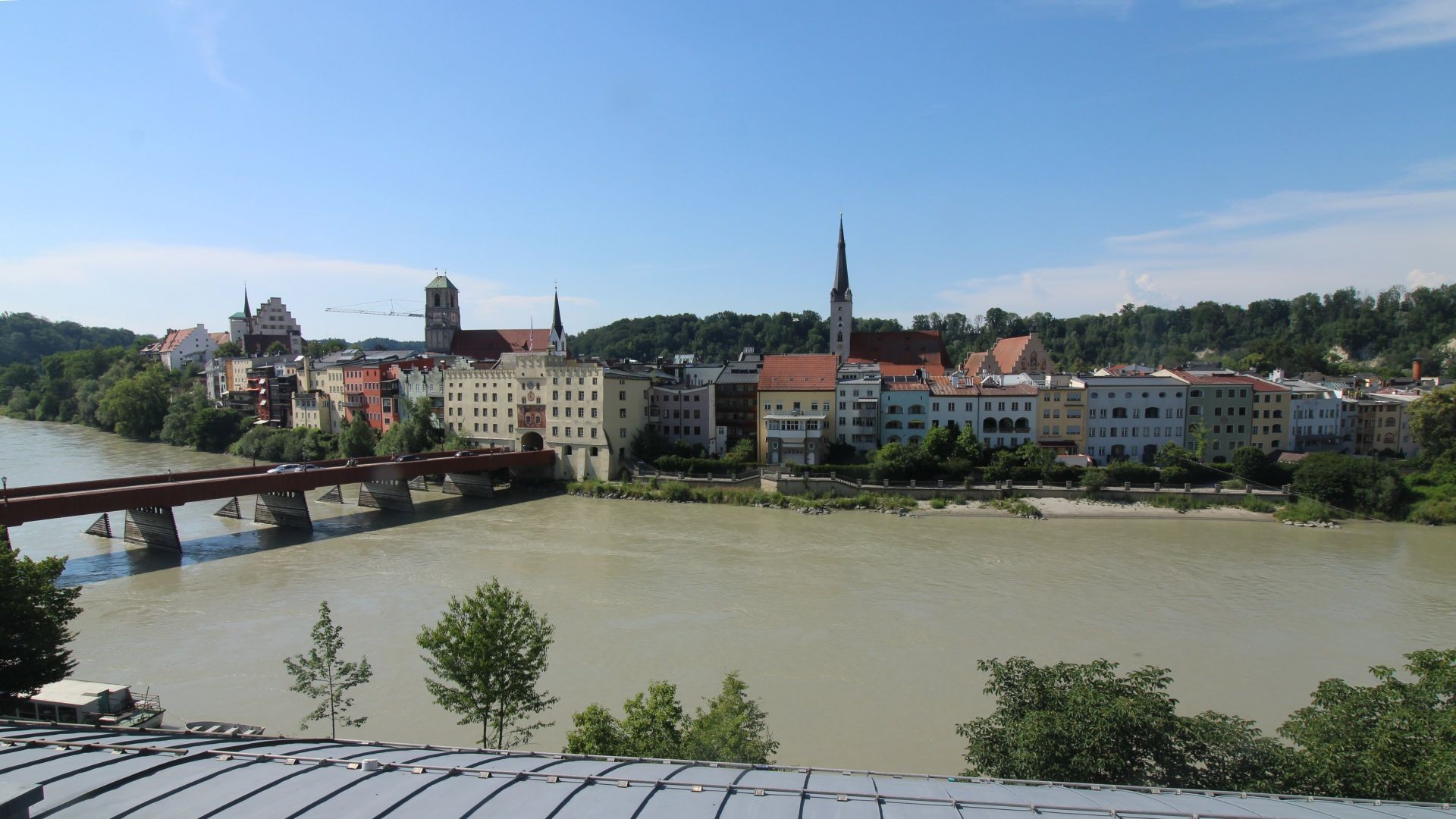 Archiv Foto Webcam Rote Brücke und Brucktor Wasserburg am Inn