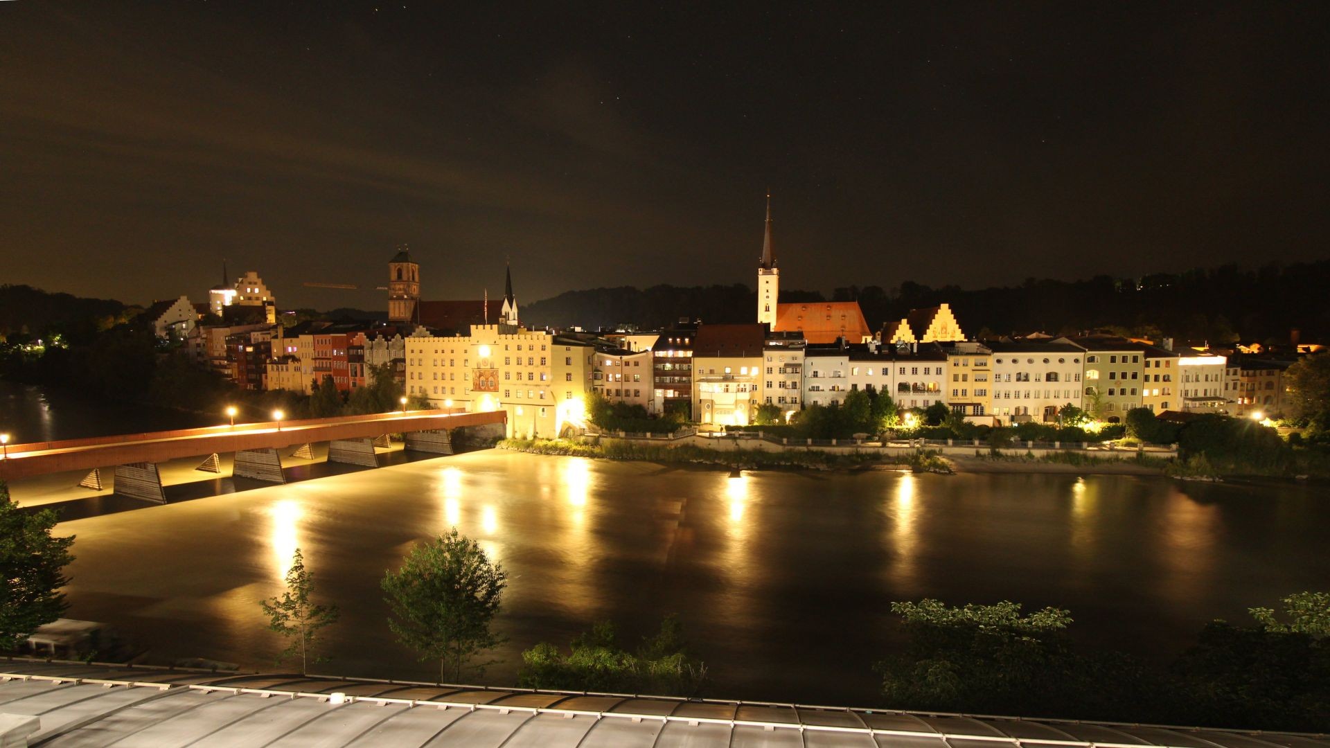 Archiv Foto Webcam Rote Brücke und Brucktor Wasserburg am Inn