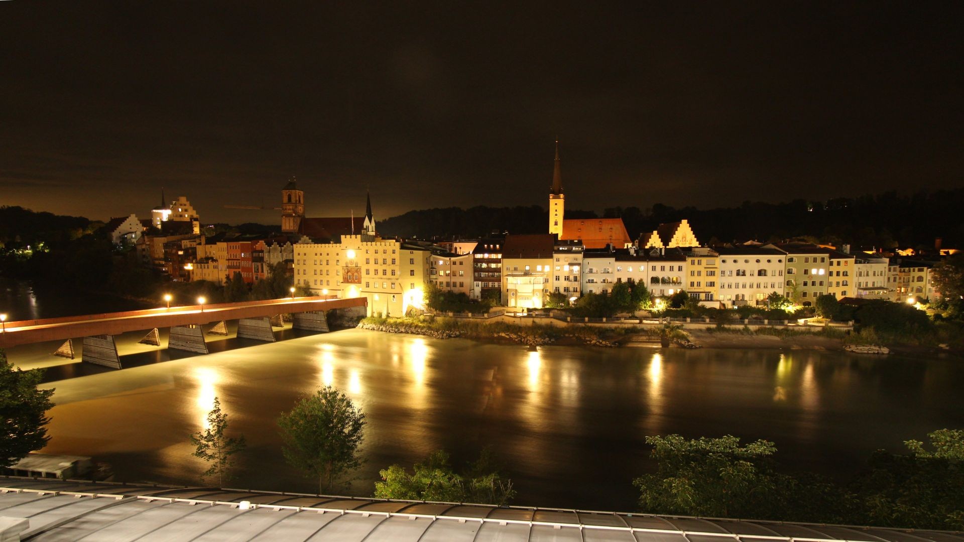 Archiv Foto Webcam Rote Brücke und Brucktor Wasserburg am Inn