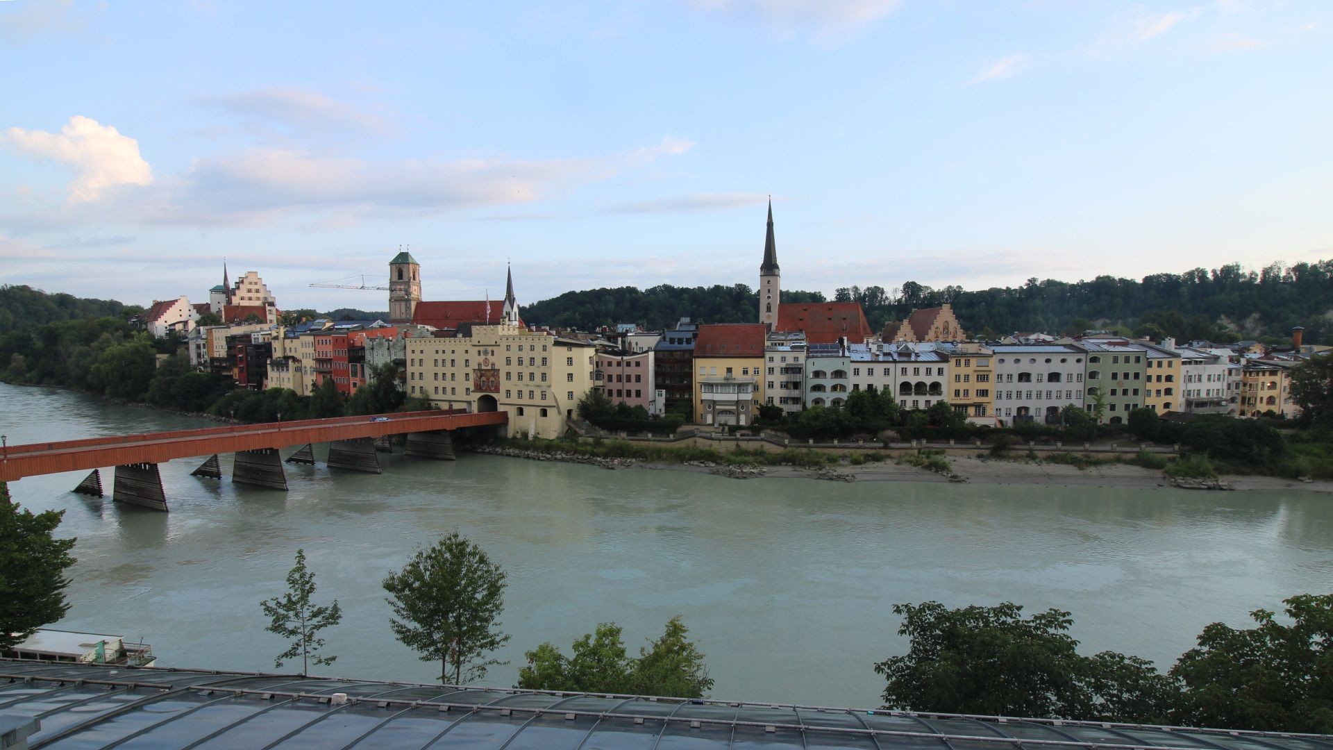 Archiv Foto Webcam Rote Brücke und Brucktor Wasserburg am Inn