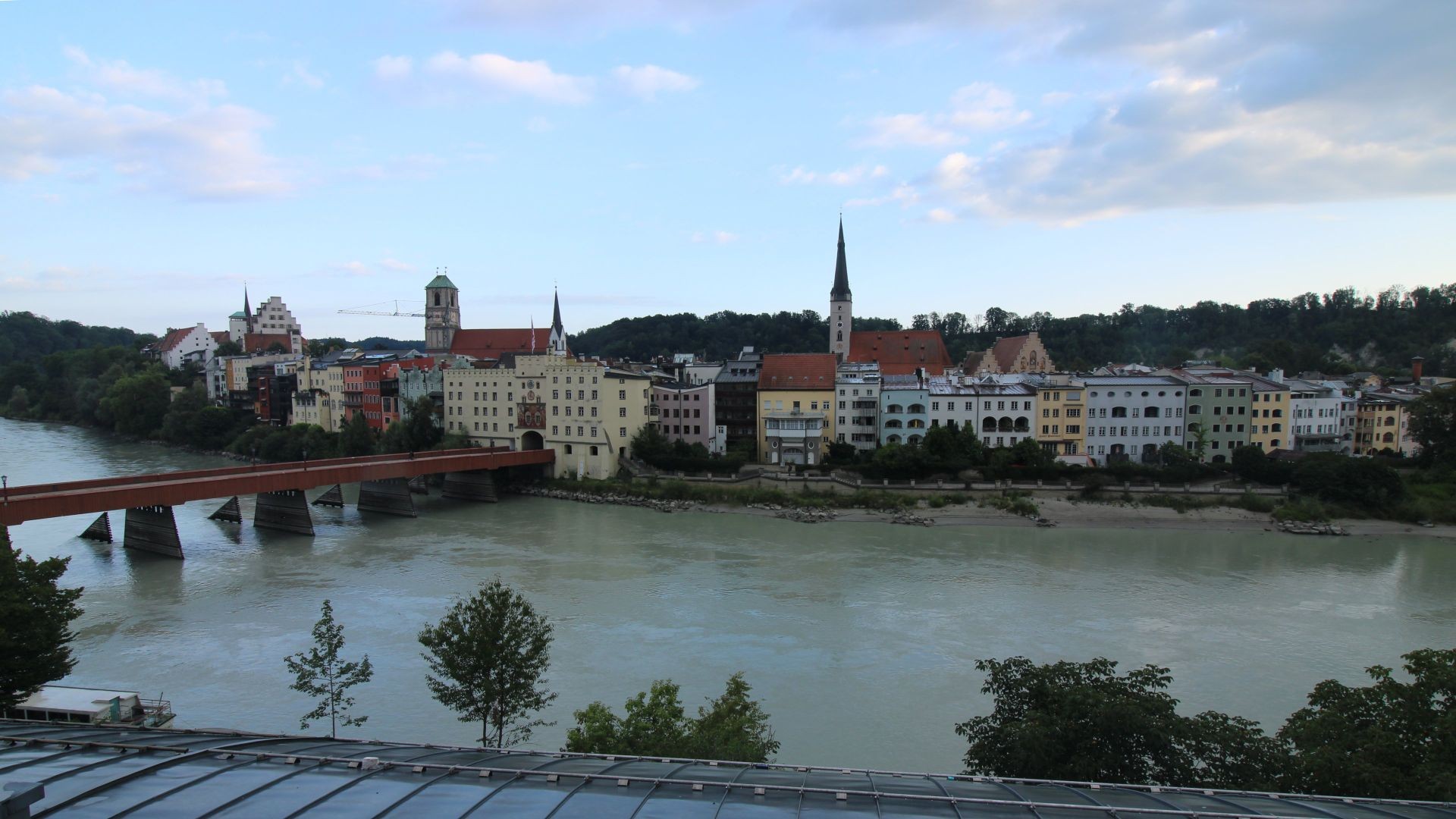 Archiv Foto Webcam Rote Brücke und Brucktor Wasserburg am Inn