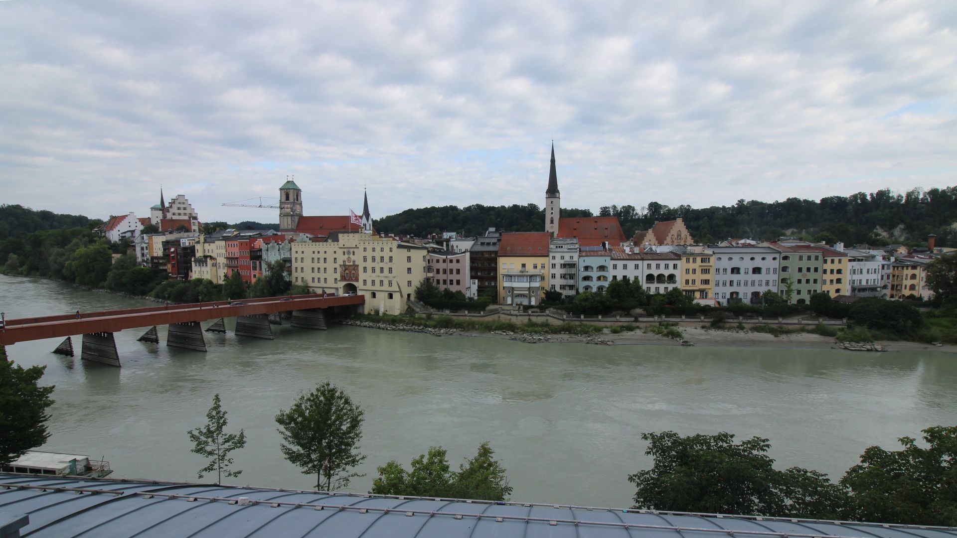 Archiv Foto Webcam Rote Brücke und Brucktor Wasserburg am Inn