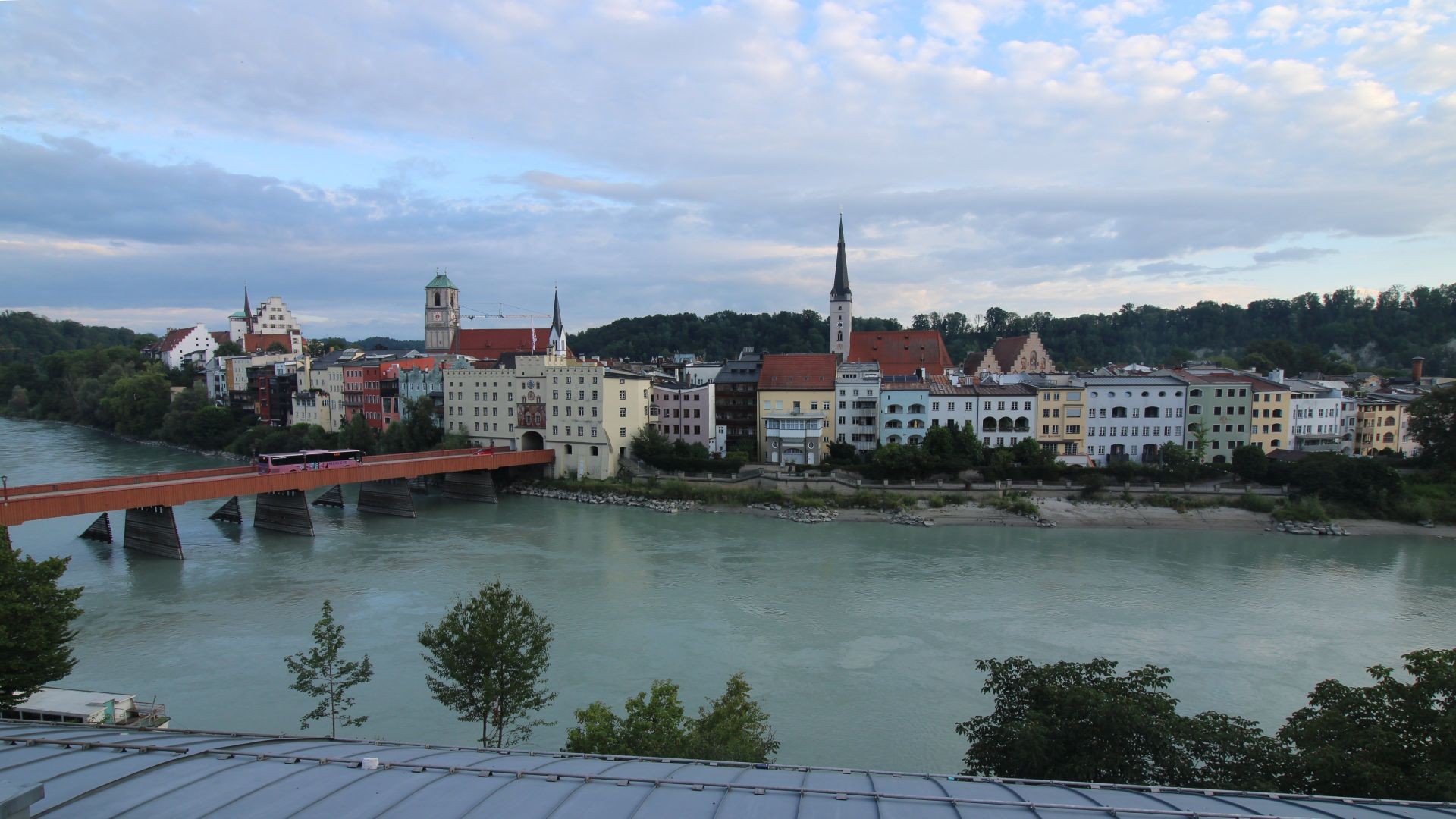 Archiv Foto Webcam Rote Brücke und Brucktor Wasserburg am Inn