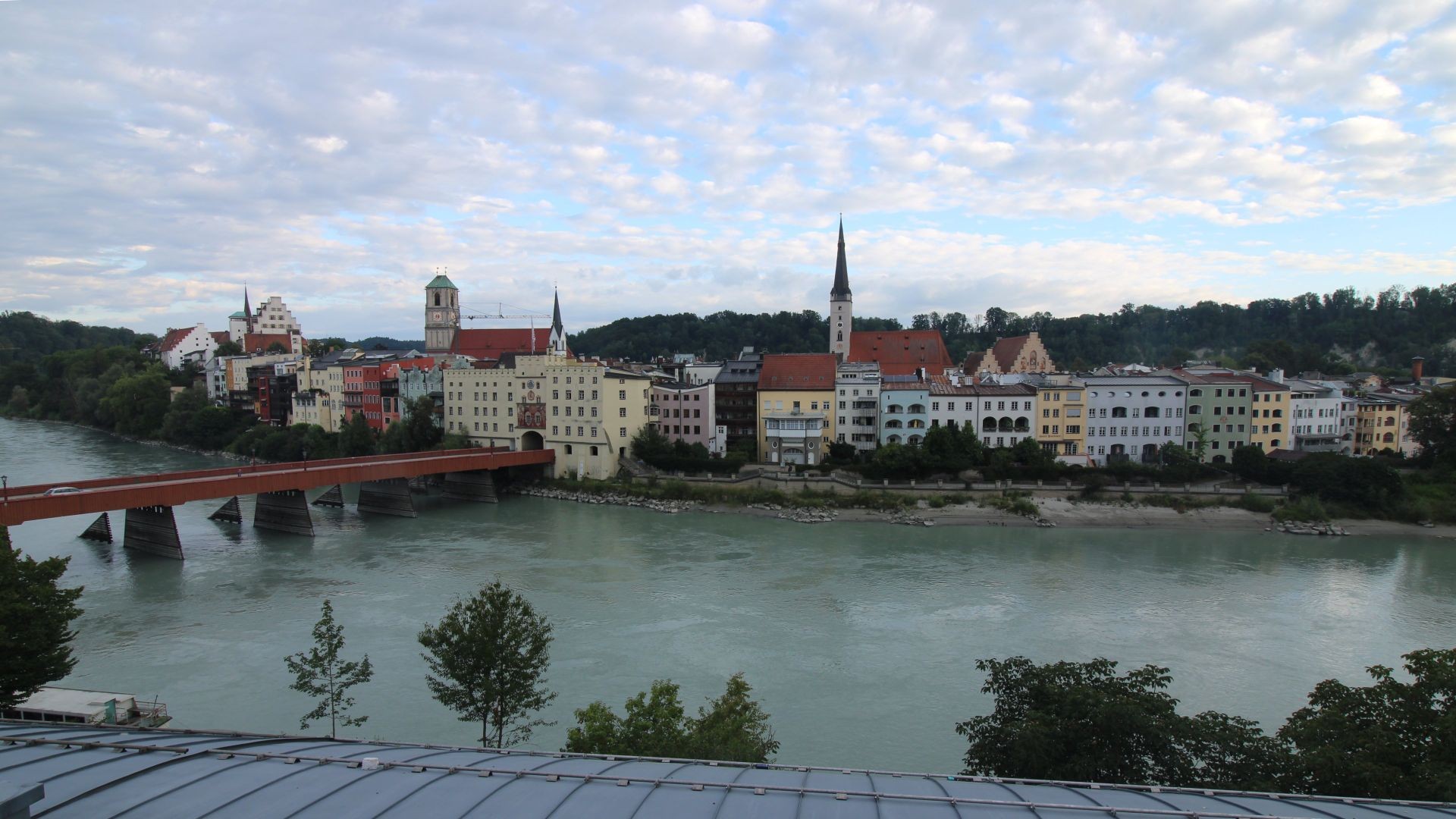 Archiv Foto Webcam Rote Brücke und Brucktor Wasserburg am Inn