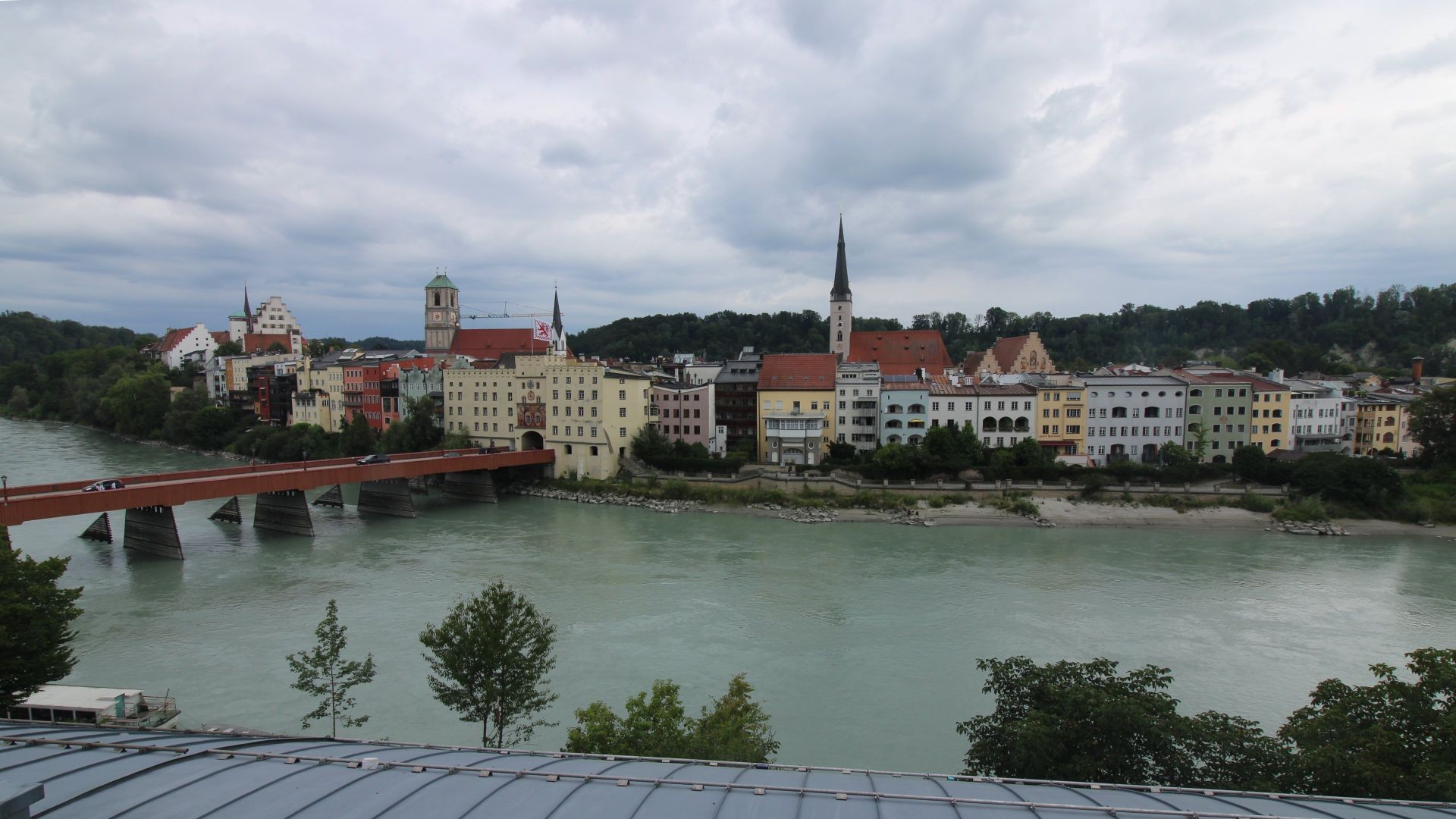 Archiv Foto Webcam Rote Brücke und Brucktor Wasserburg am Inn