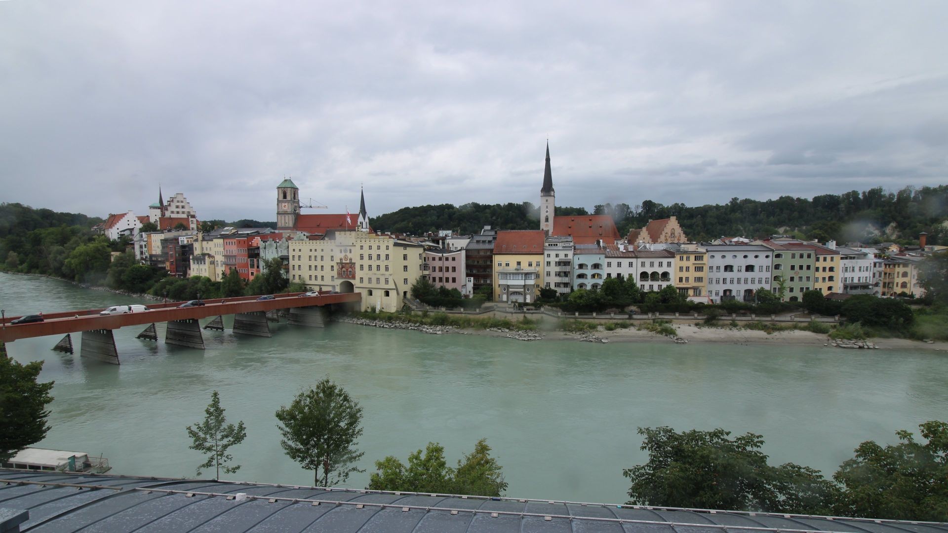 Archiv Foto Webcam Rote Brücke und Brucktor Wasserburg am Inn