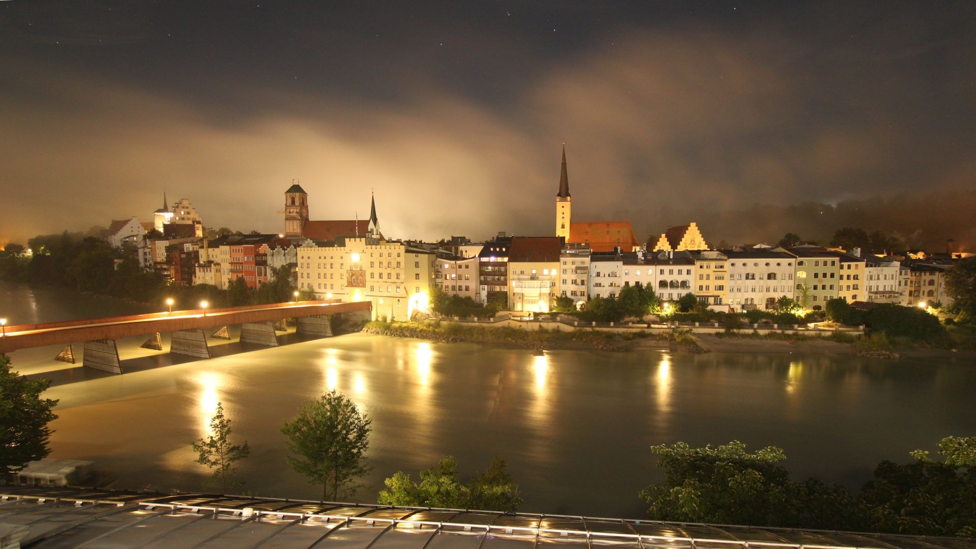 Archiv Foto Webcam Rote Brücke und Brucktor Wasserburg am Inn