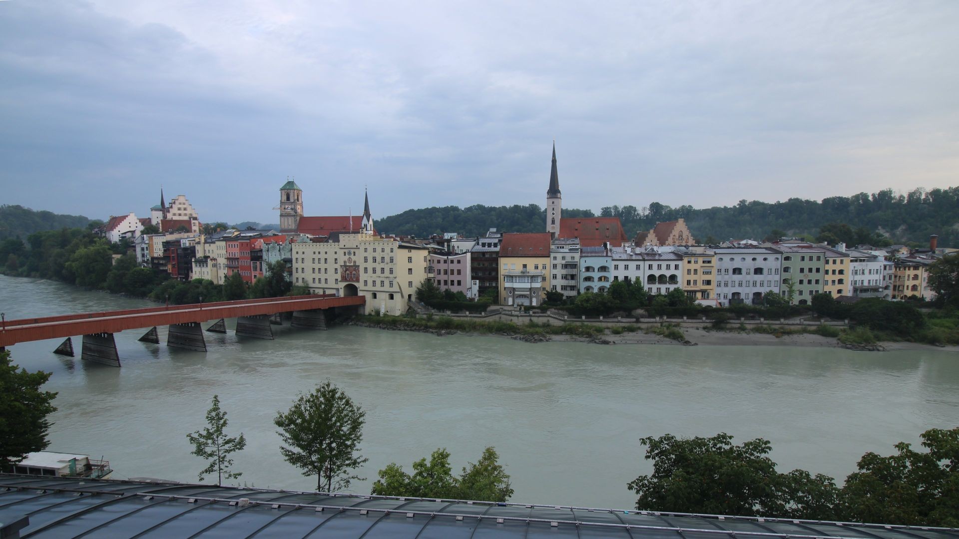 Archiv Foto Webcam Rote Brücke und Brucktor Wasserburg am Inn
