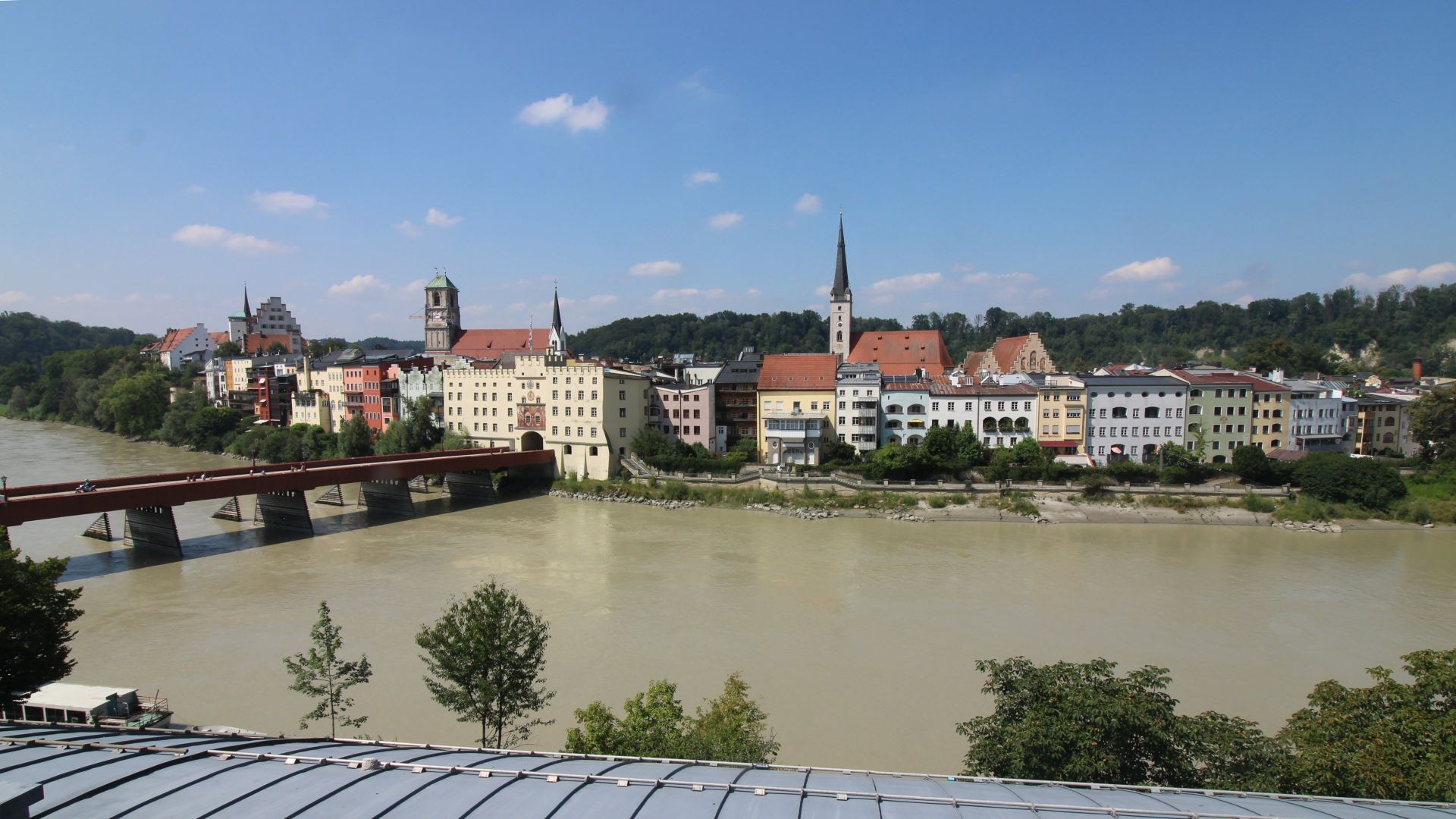 Archiv Foto Webcam Rote Brücke und Brucktor Wasserburg am Inn