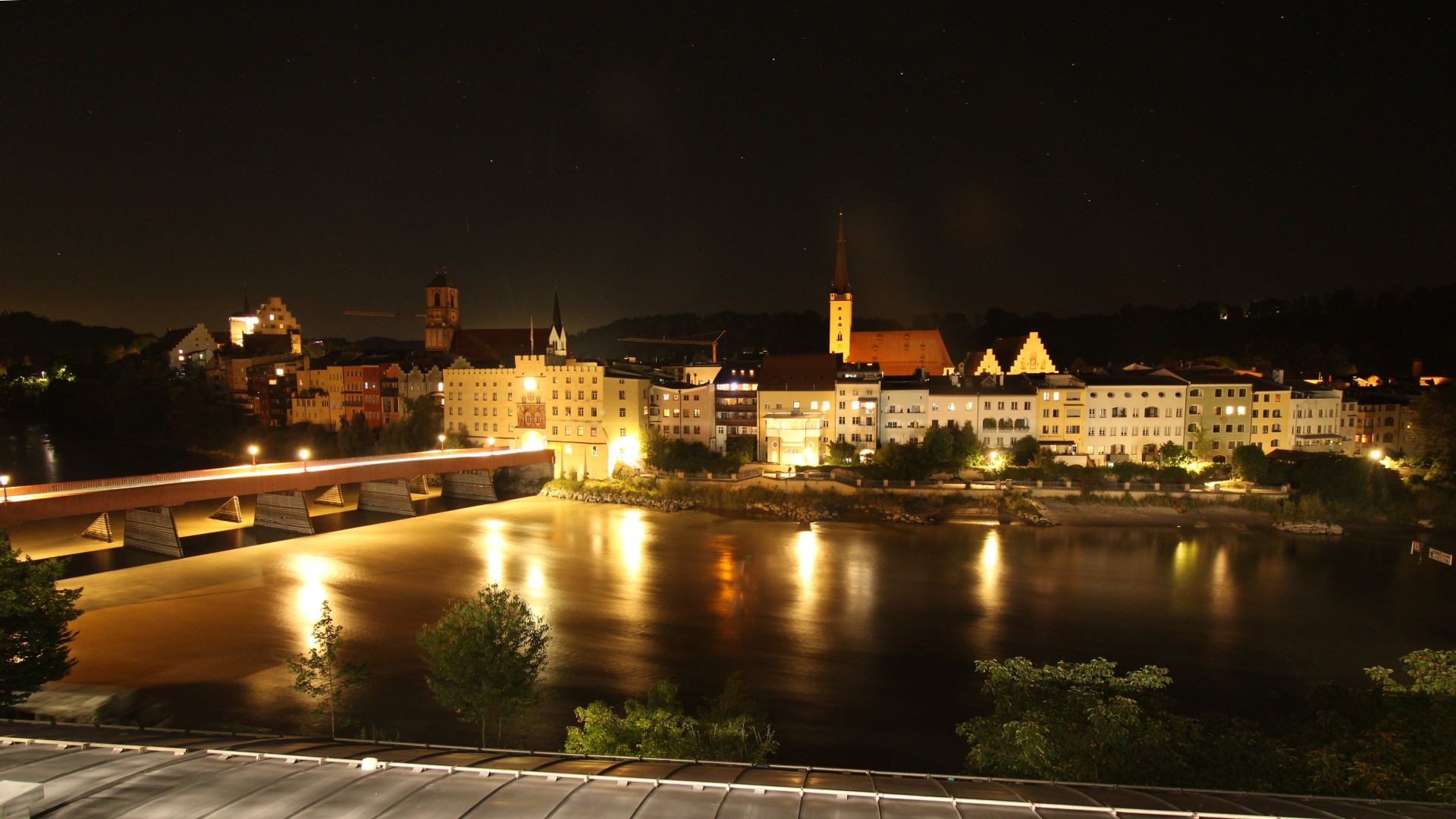 Archiv Foto Webcam Rote Brücke und Brucktor Wasserburg am Inn