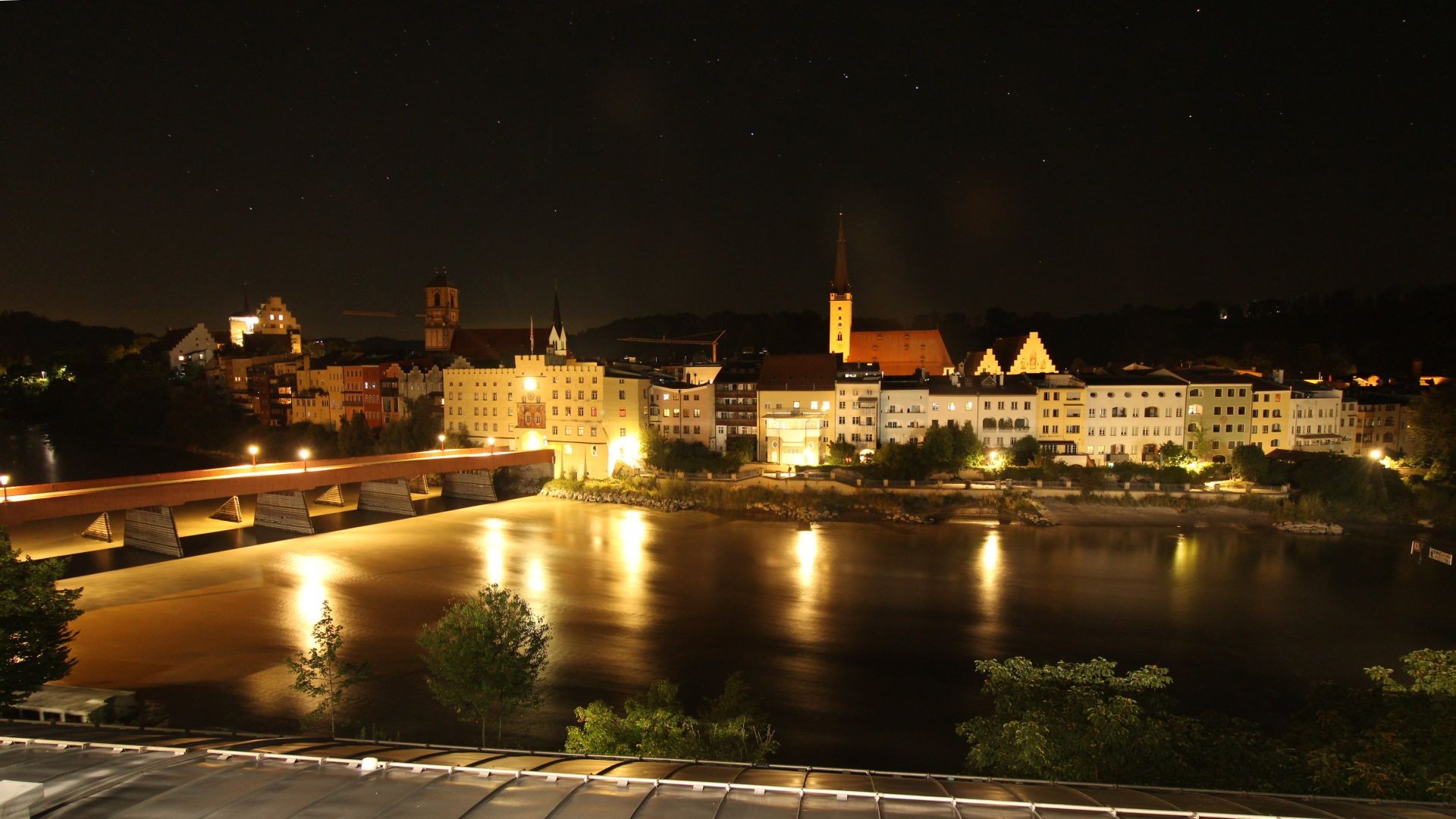 Archiv Foto Webcam Rote Brücke und Brucktor Wasserburg am Inn