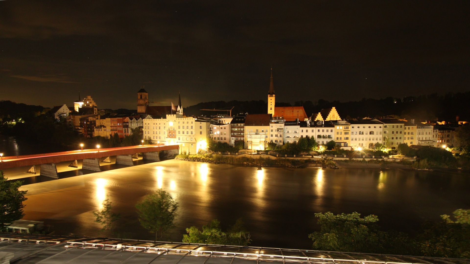 Archiv Foto Webcam Rote Brücke und Brucktor Wasserburg am Inn