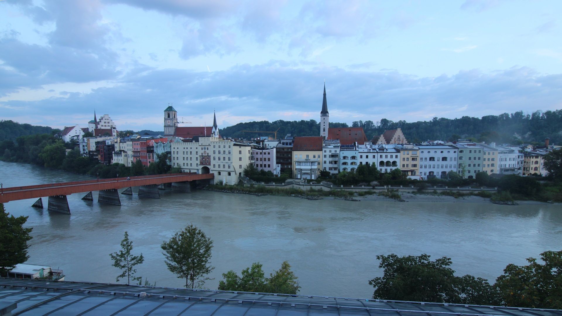 Archiv Foto Webcam Rote Brücke und Brucktor Wasserburg am Inn