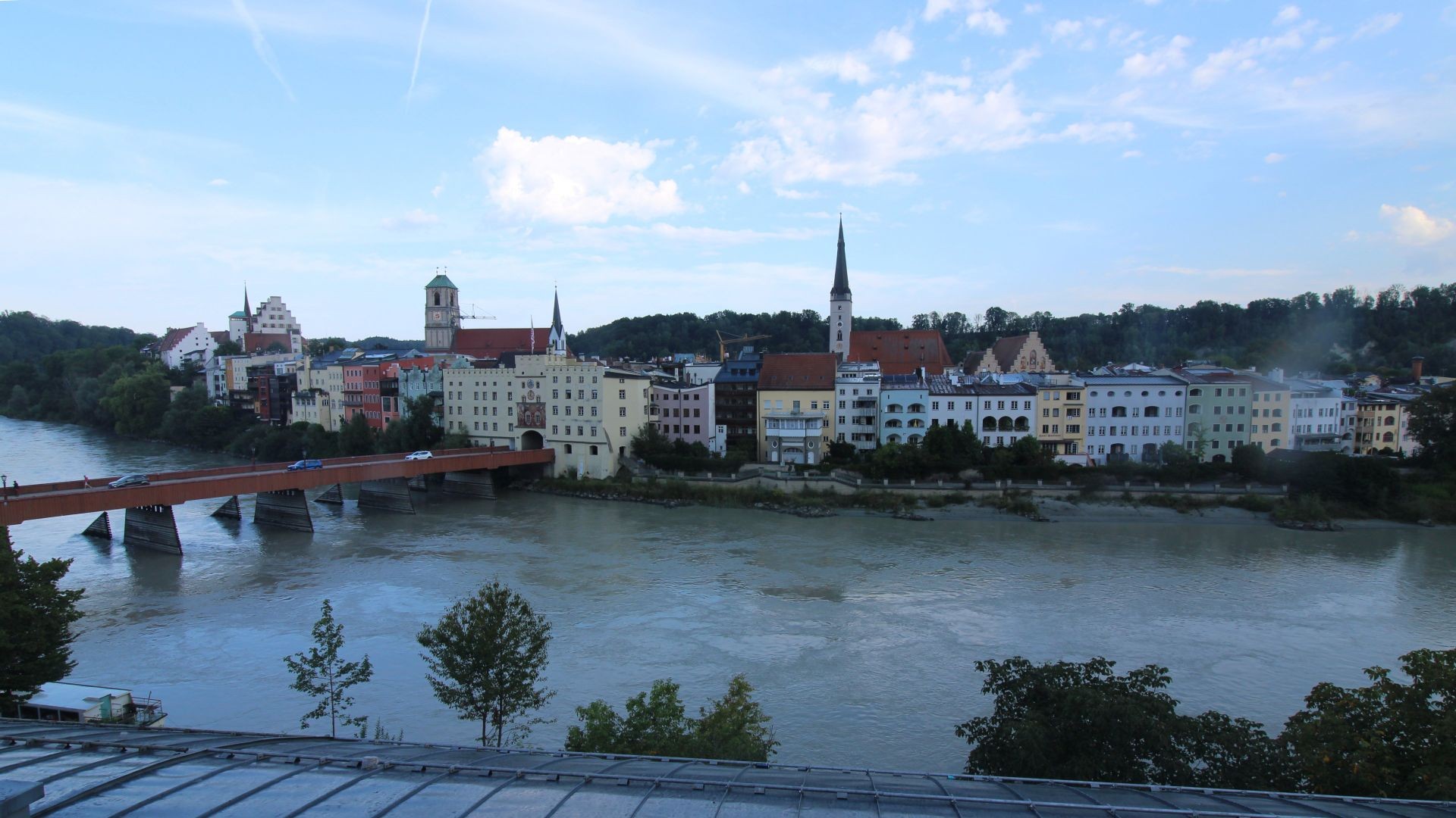 Archiv Foto Webcam Rote Brücke und Brucktor Wasserburg am Inn
