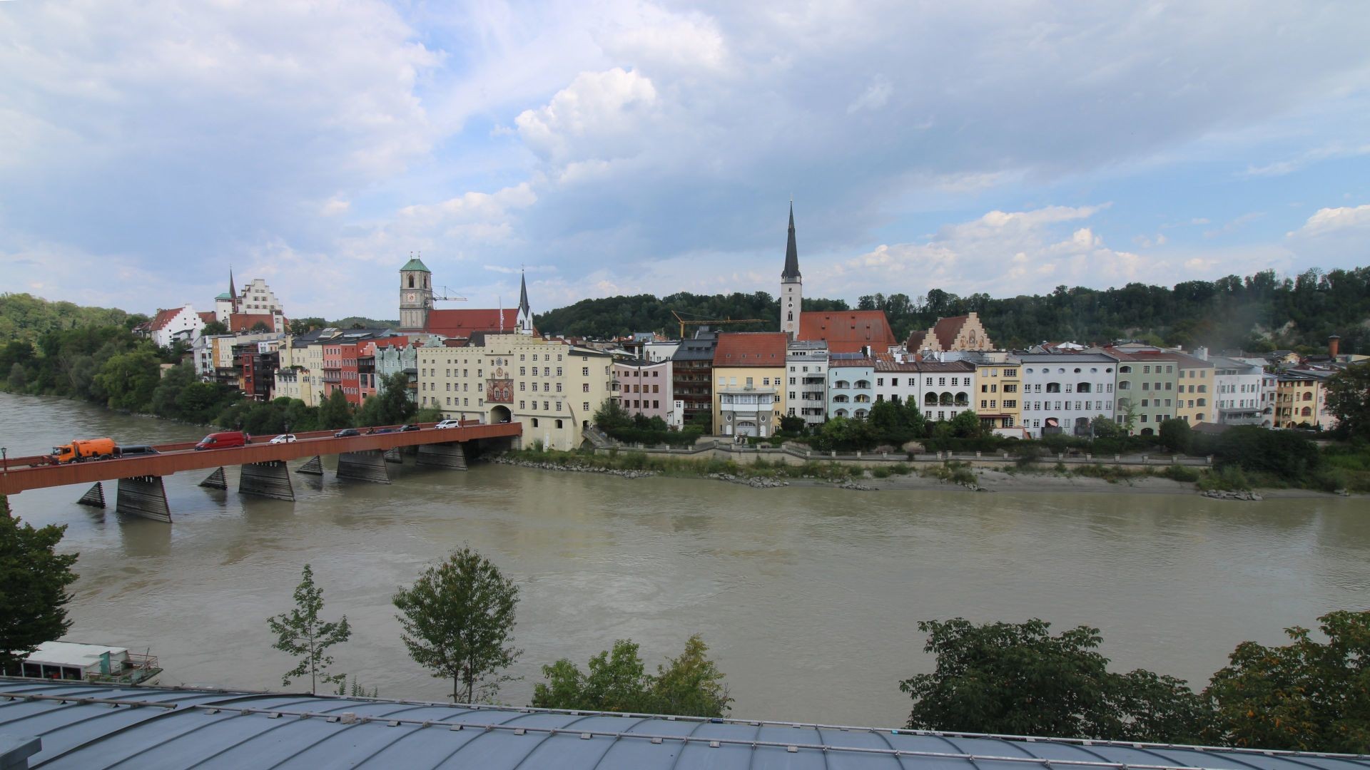 Archiv Foto Webcam Rote Brücke und Brucktor Wasserburg am Inn