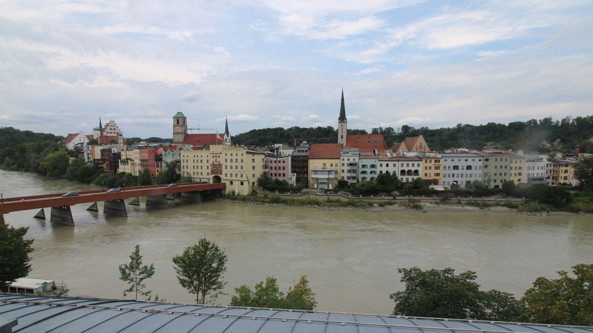 Archiv Foto Webcam Rote Brücke und Brucktor Wasserburg am Inn