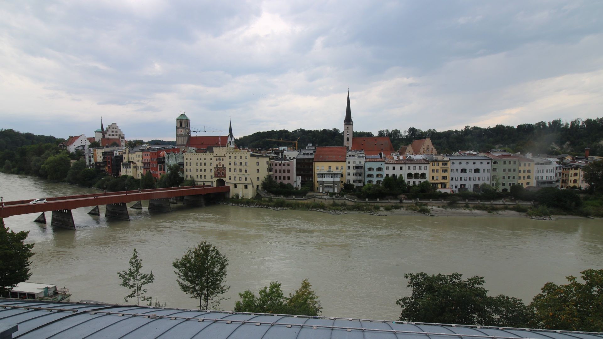 Archiv Foto Webcam Rote Brücke und Brucktor Wasserburg am Inn
