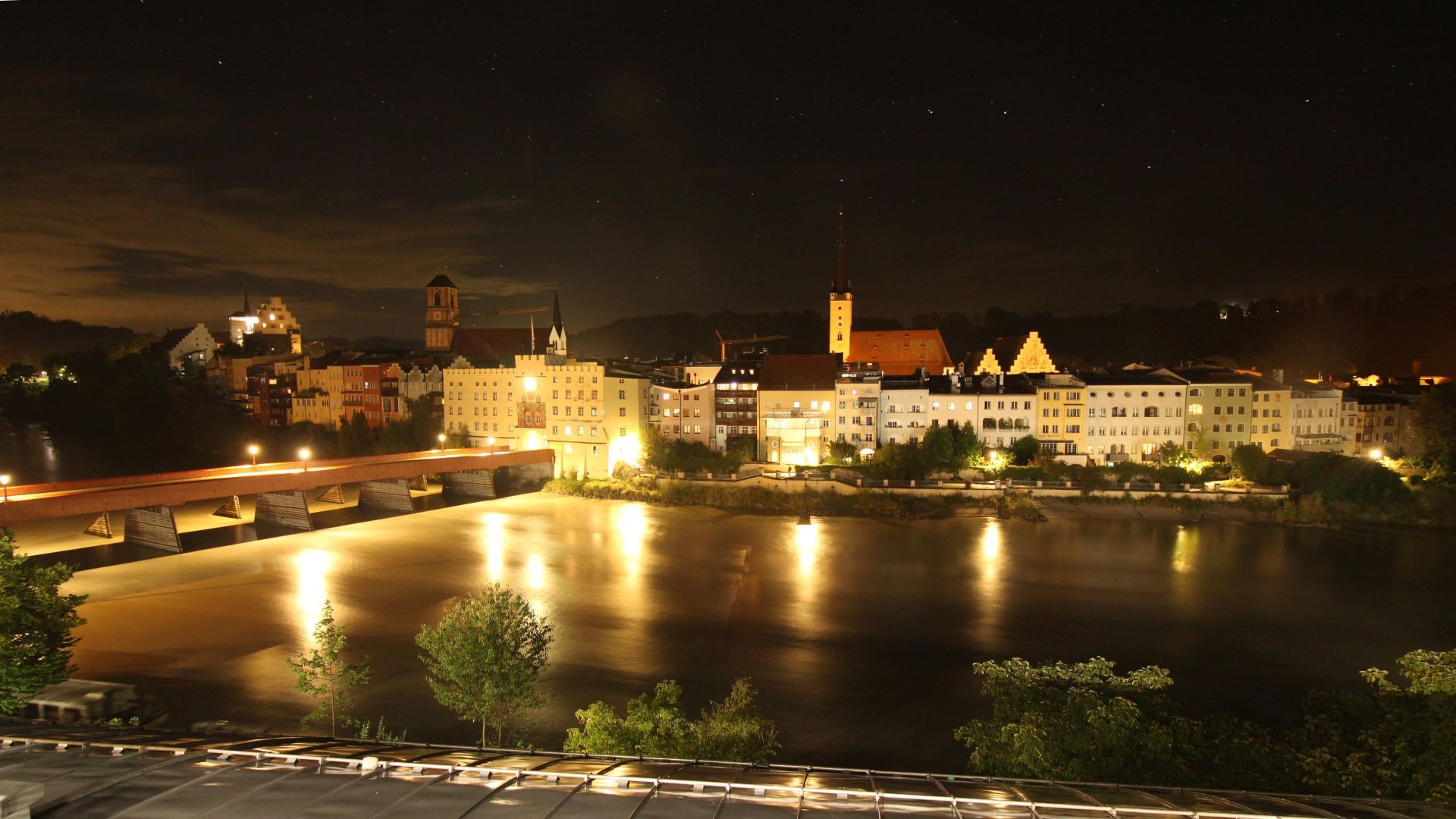 Archiv Foto Webcam Rote Brücke und Brucktor Wasserburg am Inn