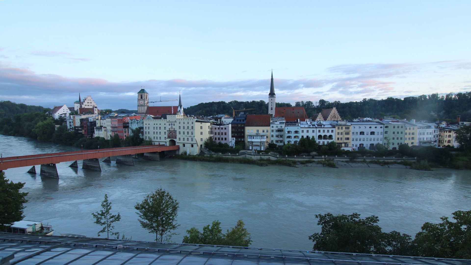 Archiv Foto Webcam Rote Brücke und Brucktor Wasserburg am Inn